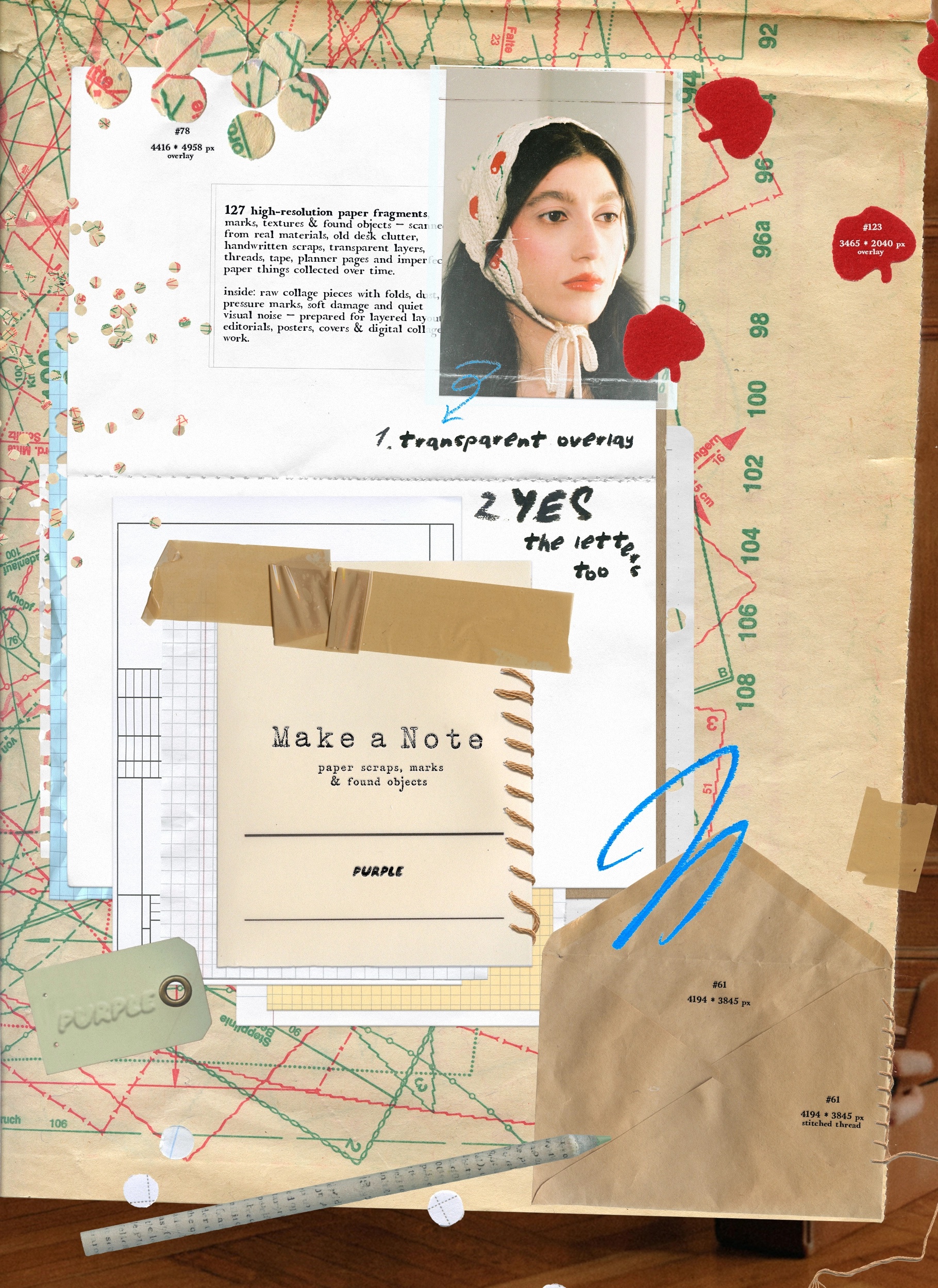 Make a Note Paper & Collage Elements
