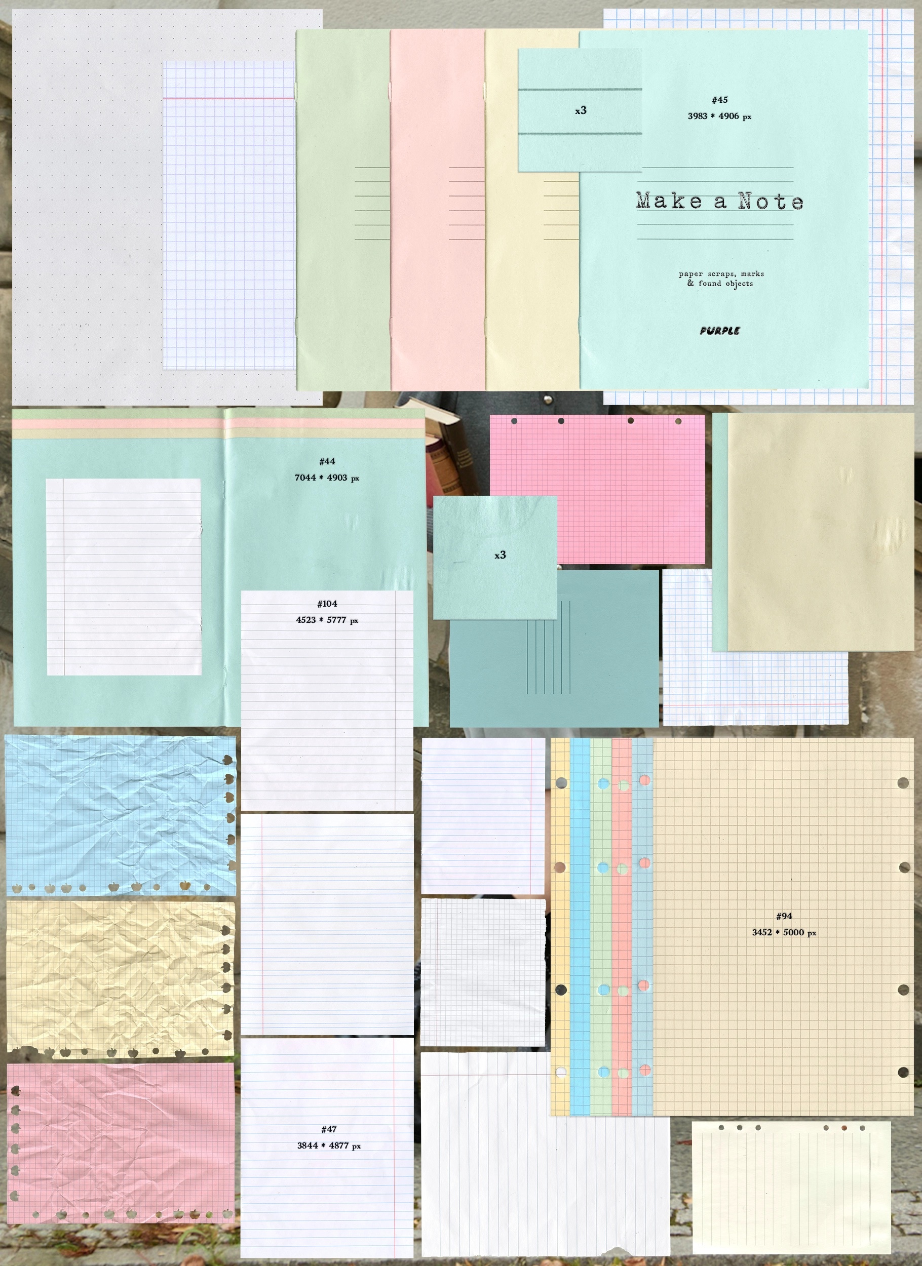 Make a Note Paper & Collage Elements
