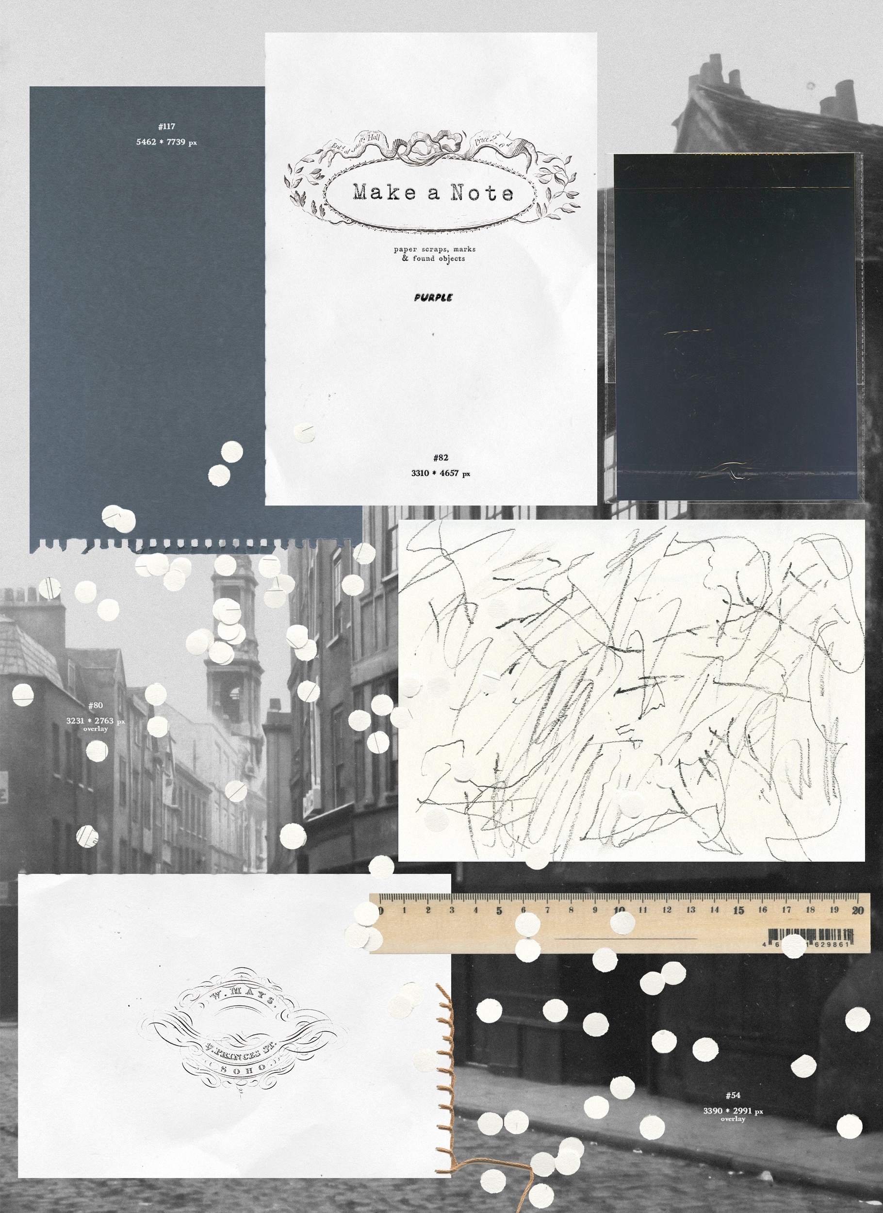Make a Note Paper & Collage Elements