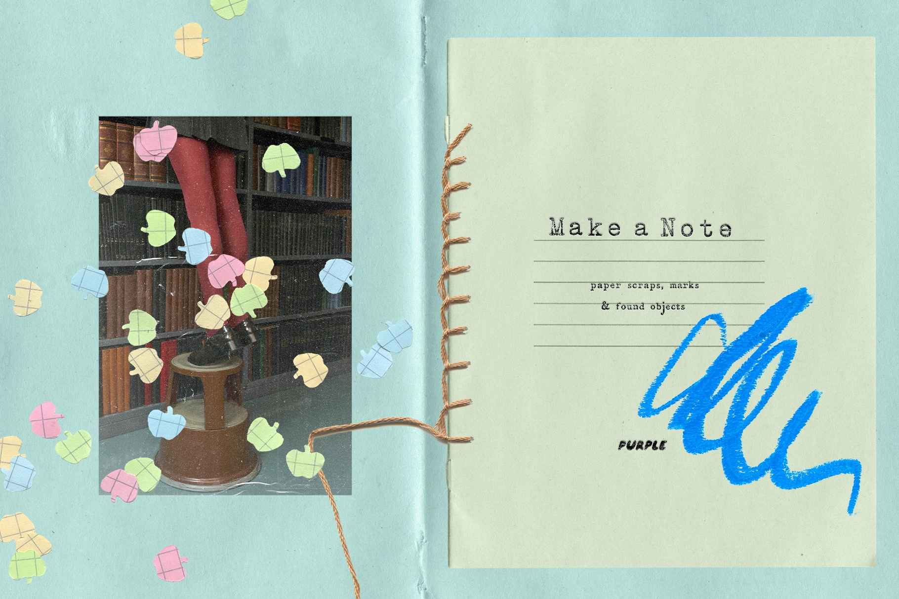 Make a Note Paper & Collage Elements