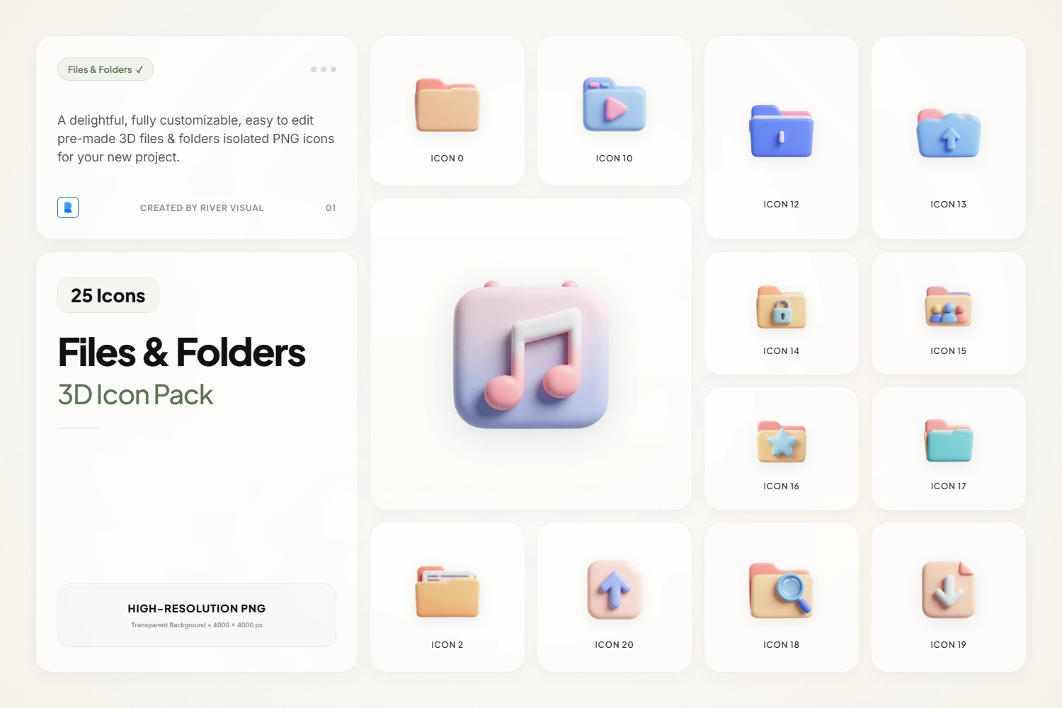 3D File & Folder Icons