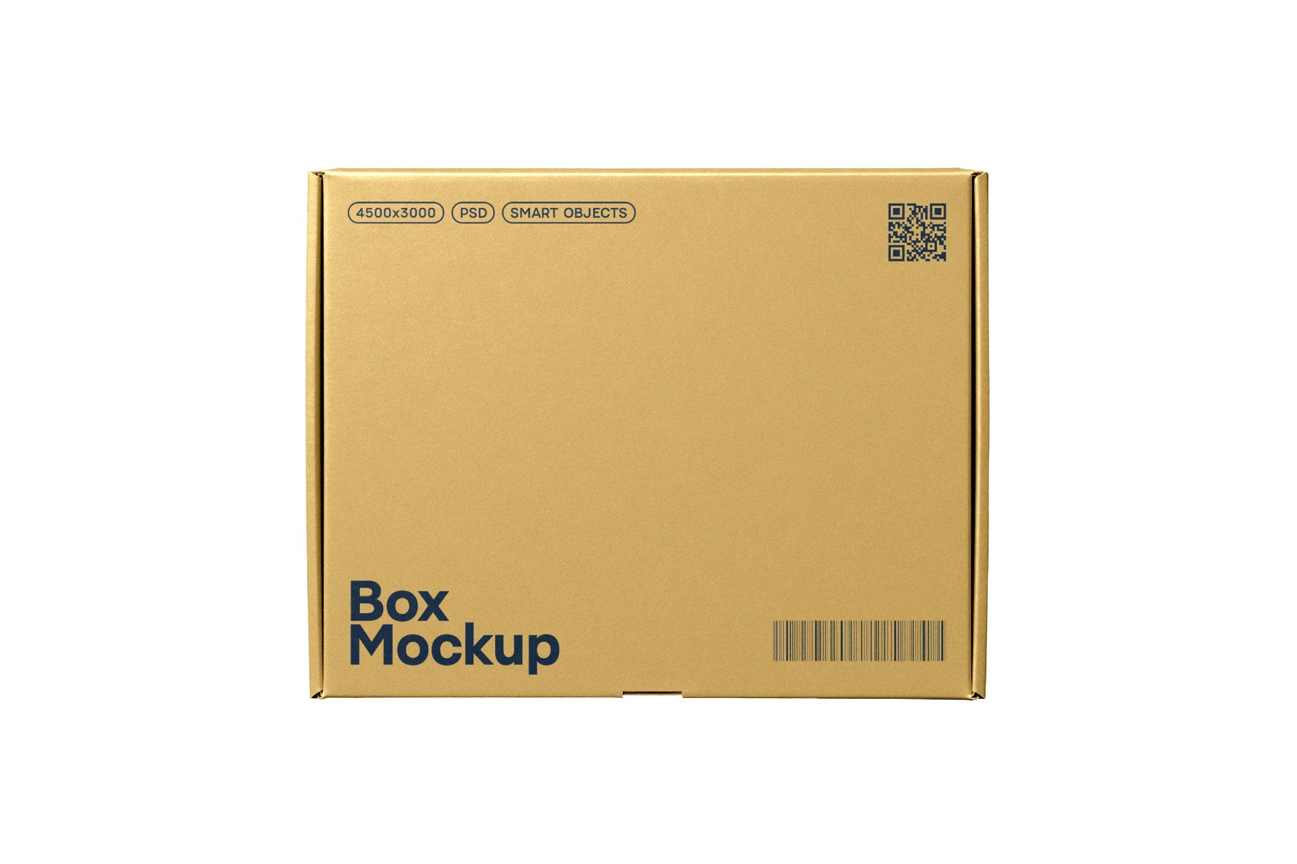 Flat Front Box Mockup