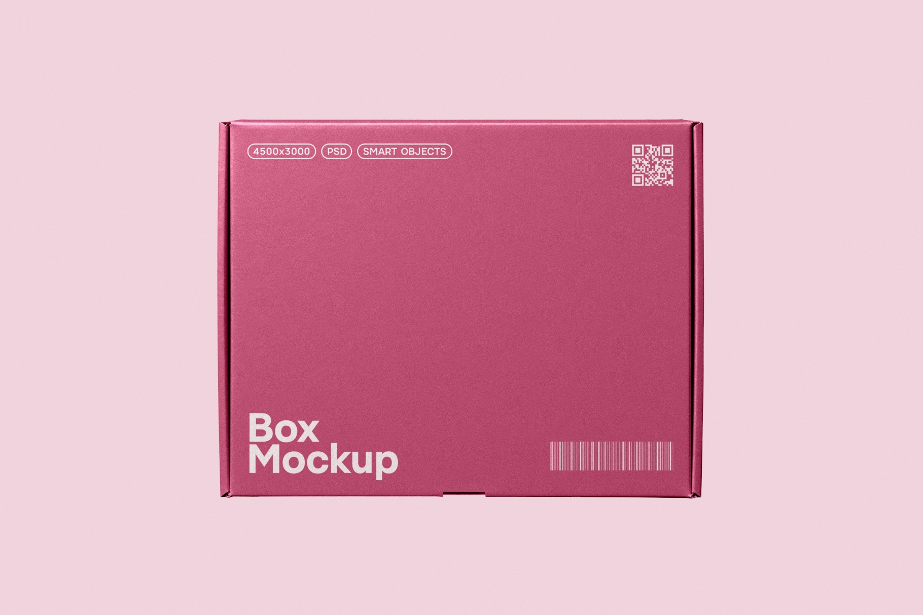 Flat Front Box Mockup
