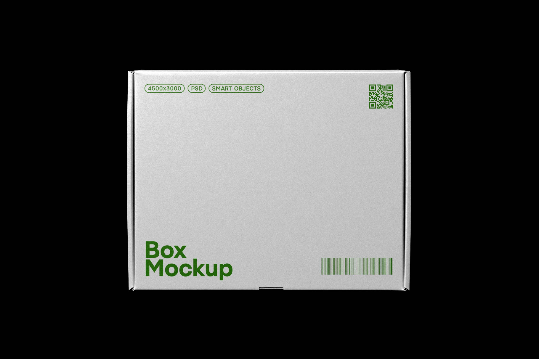 Flat Front Box Mockup