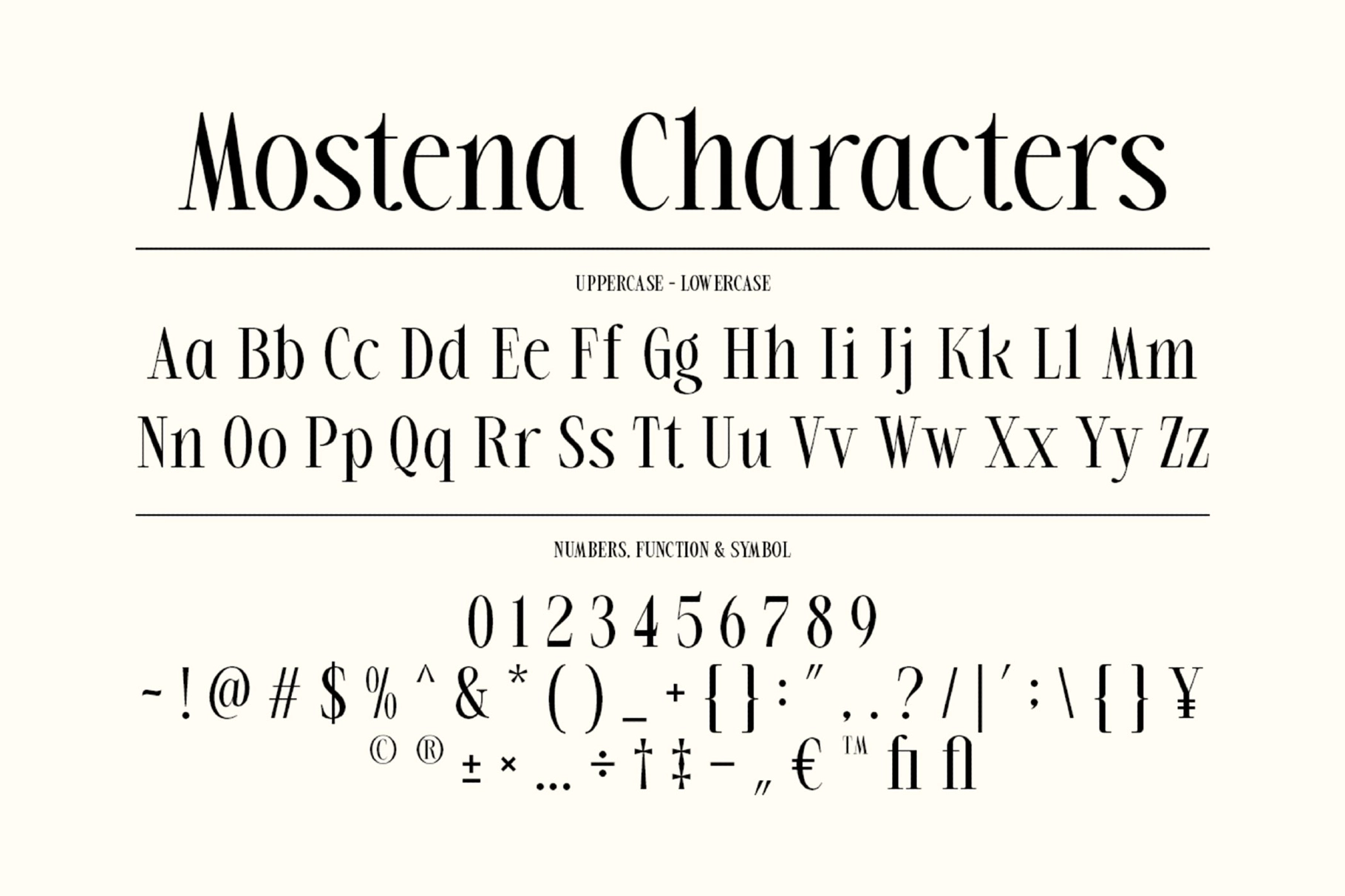 Mostena - Modern Elegant Serif Font