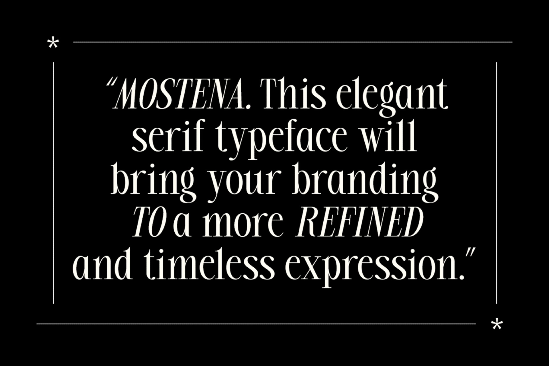 Mostena - Modern Elegant Serif Font