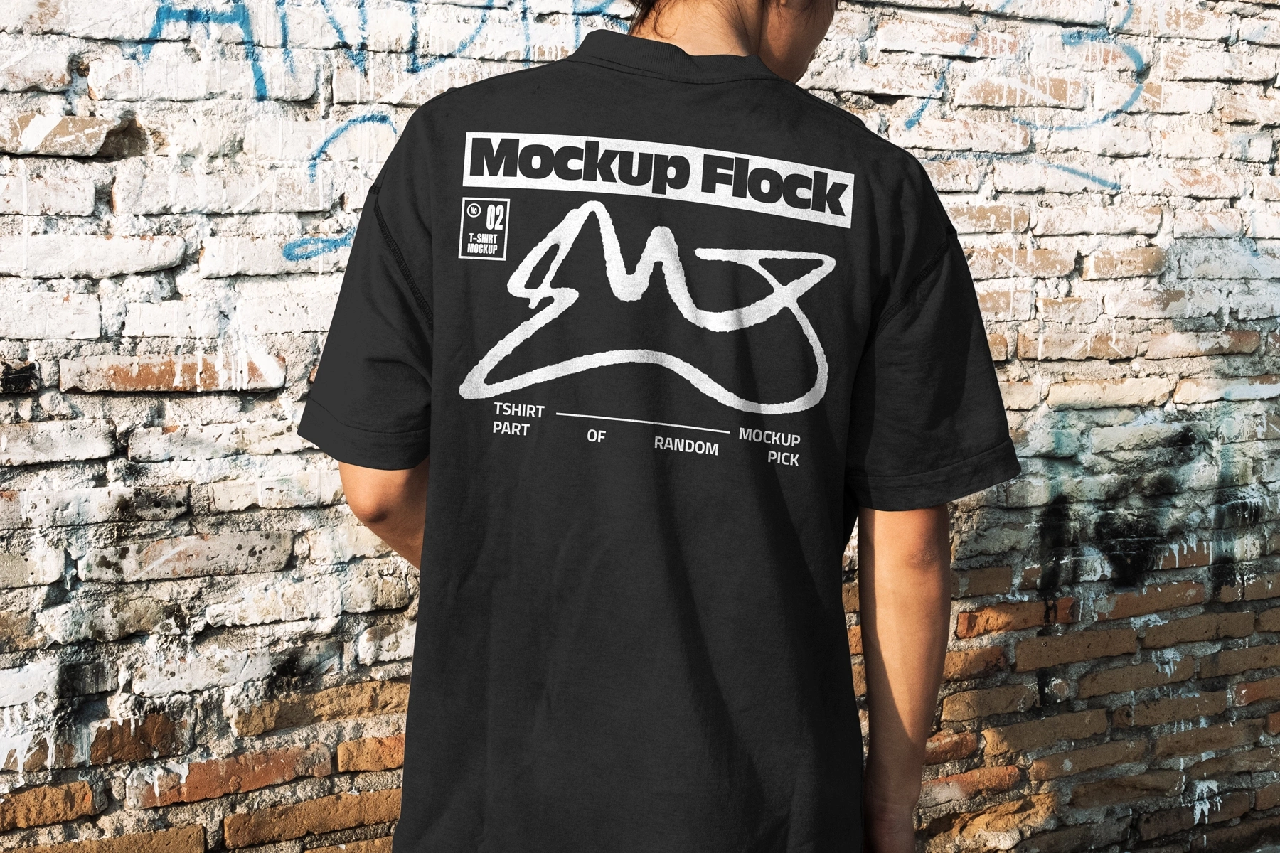 Street Wall Back T-Shirt Mockup