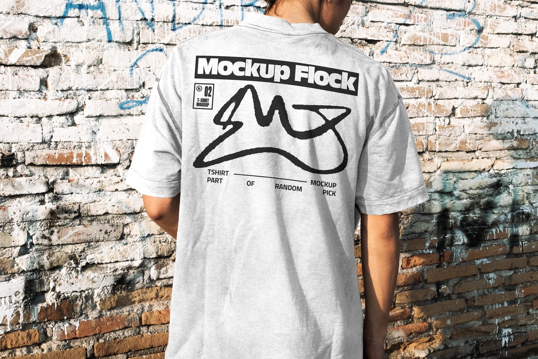 Street Wall Back T-Shirt Mockup
