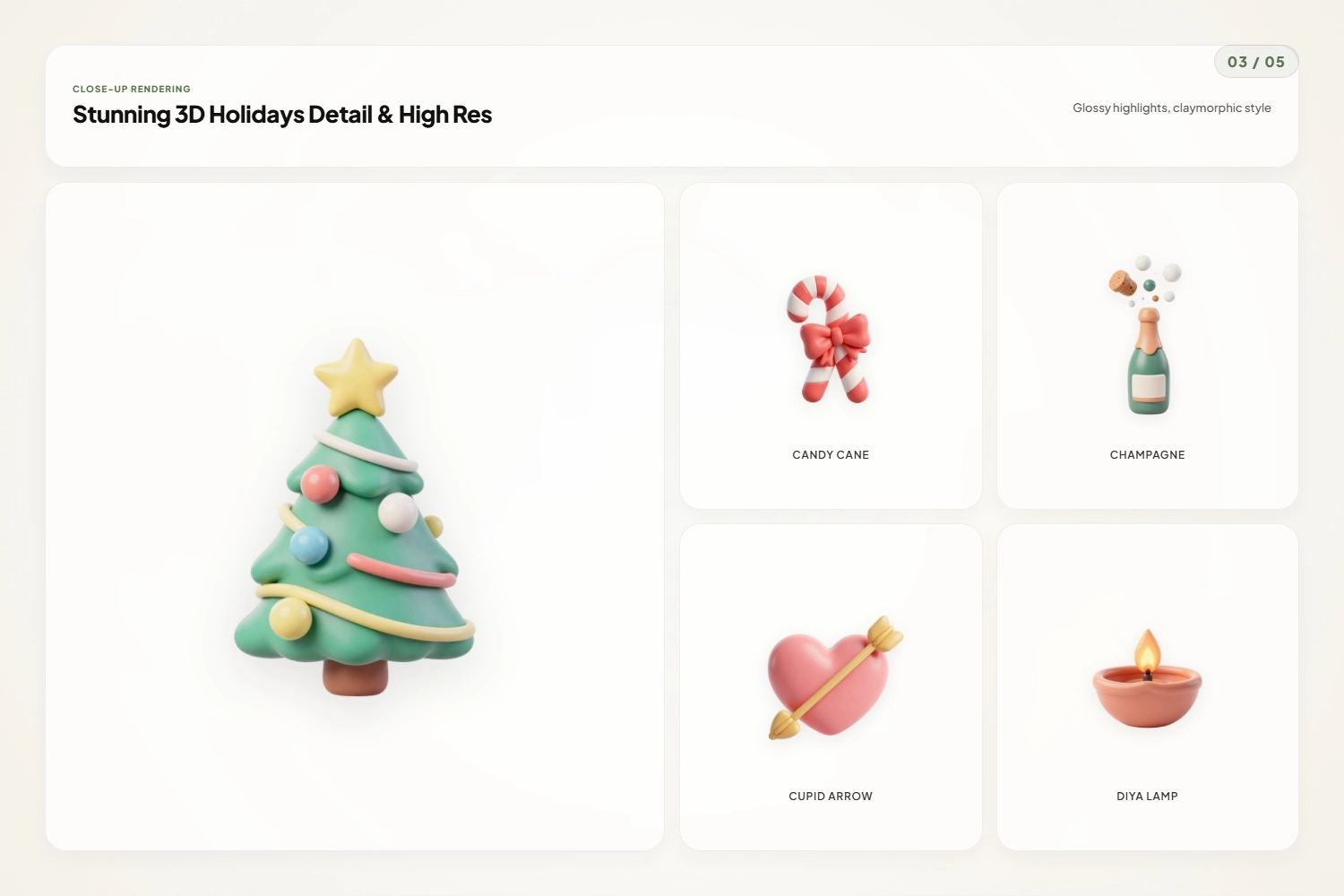 3D Holiday Icons