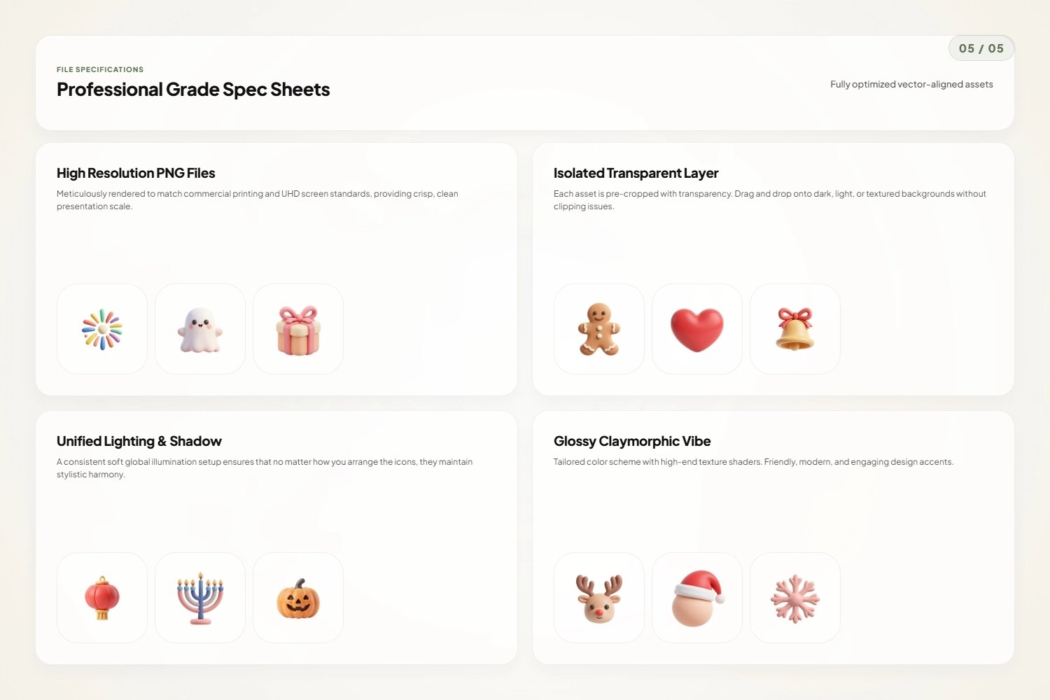 3D Holiday Icons