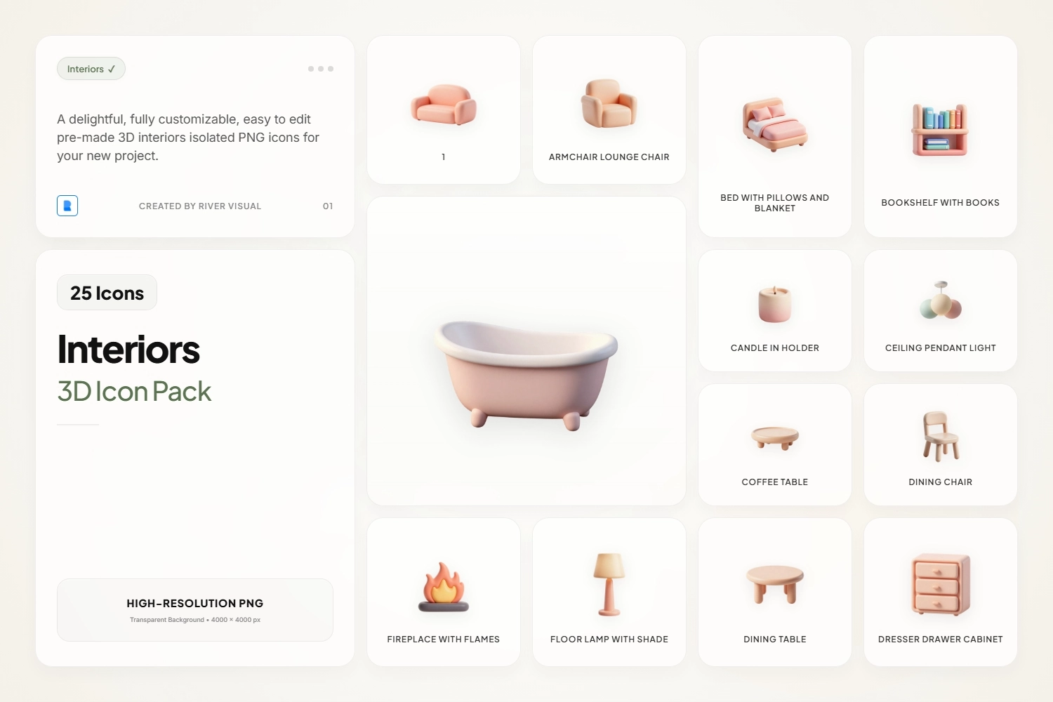 3D Interior Icons