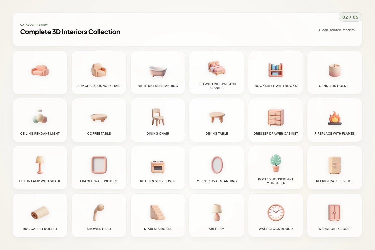 3D Interior Icons