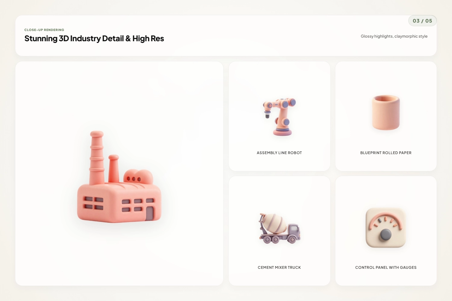 3D Industry Icons