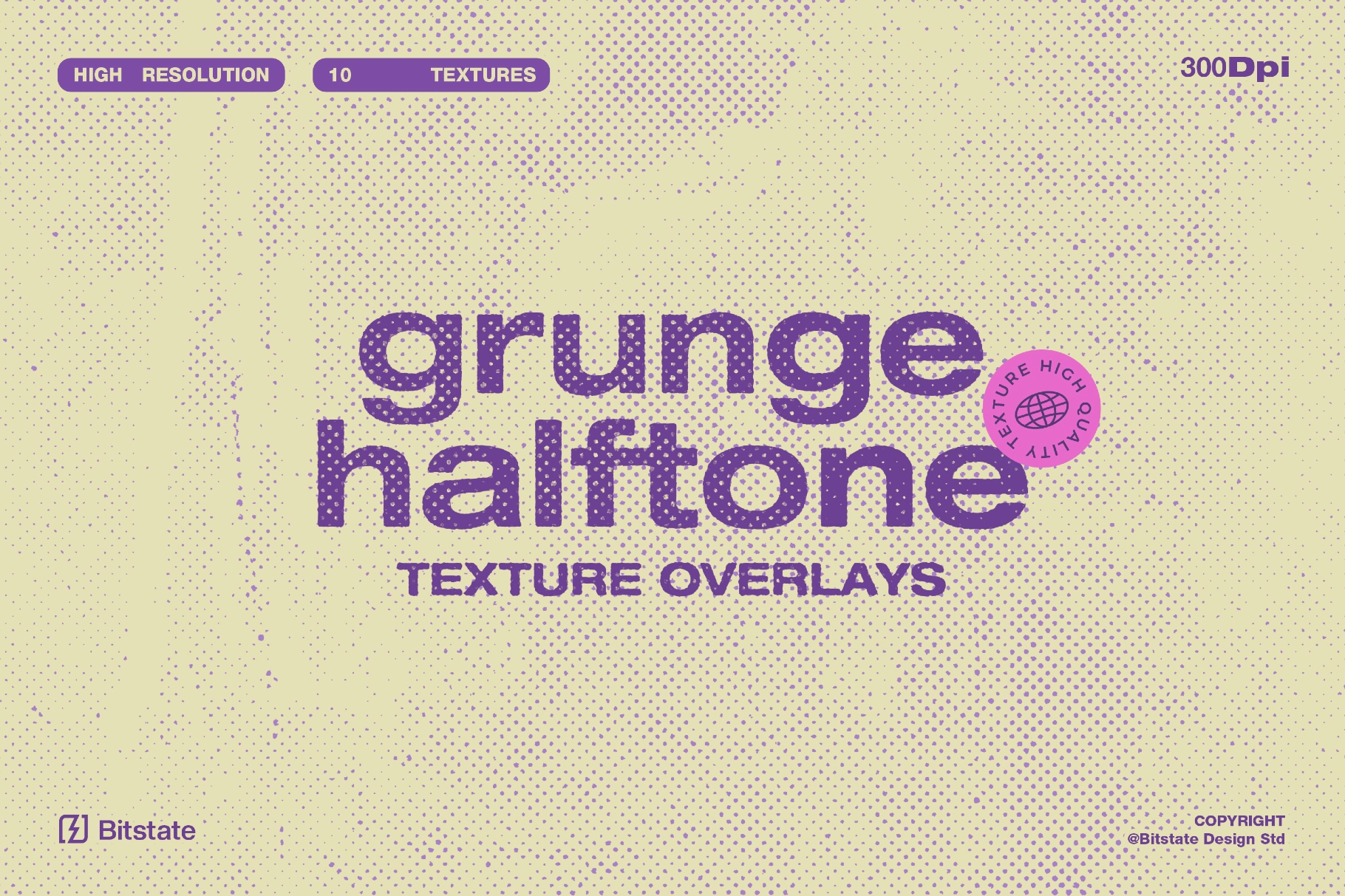 Grunge Halftone Texture Overlays