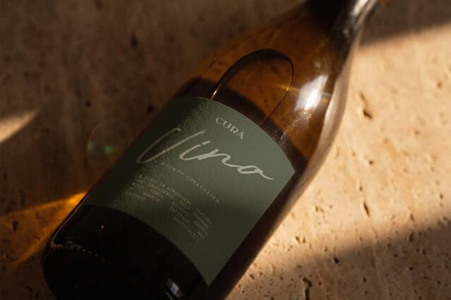 Reclining Wine Bottle Mockup