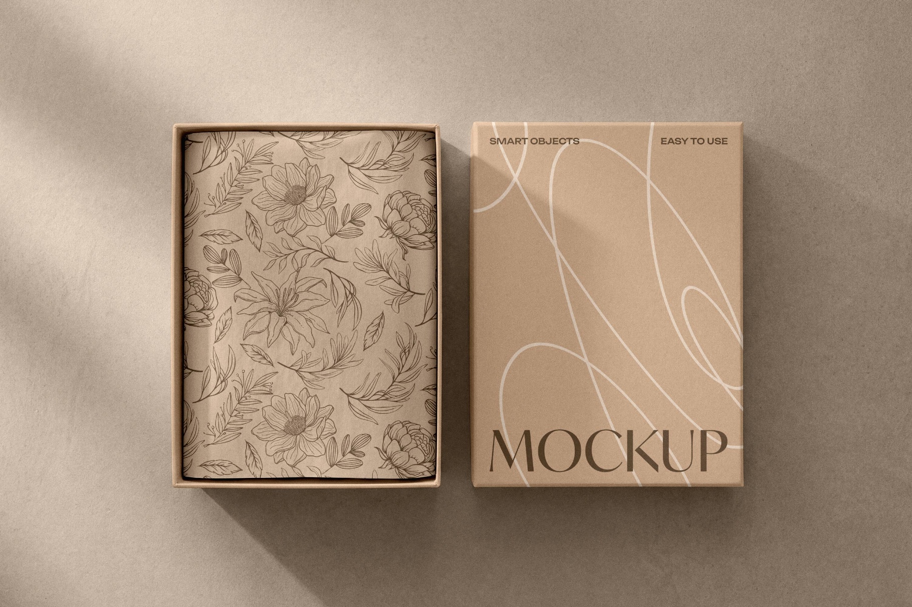 Tissue Paper & Box Packaging Mockup
