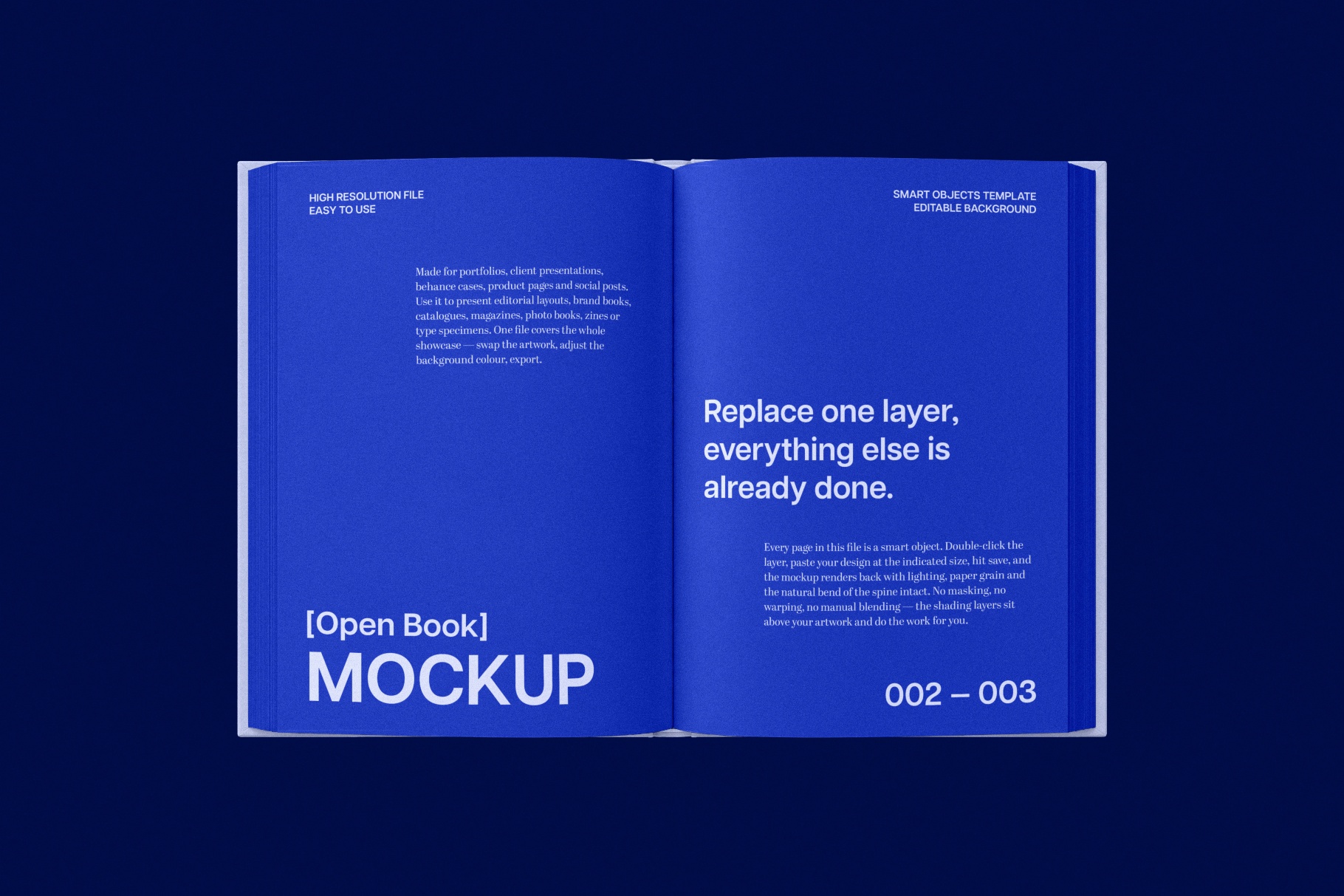 Opened Hardcover Book Mockup