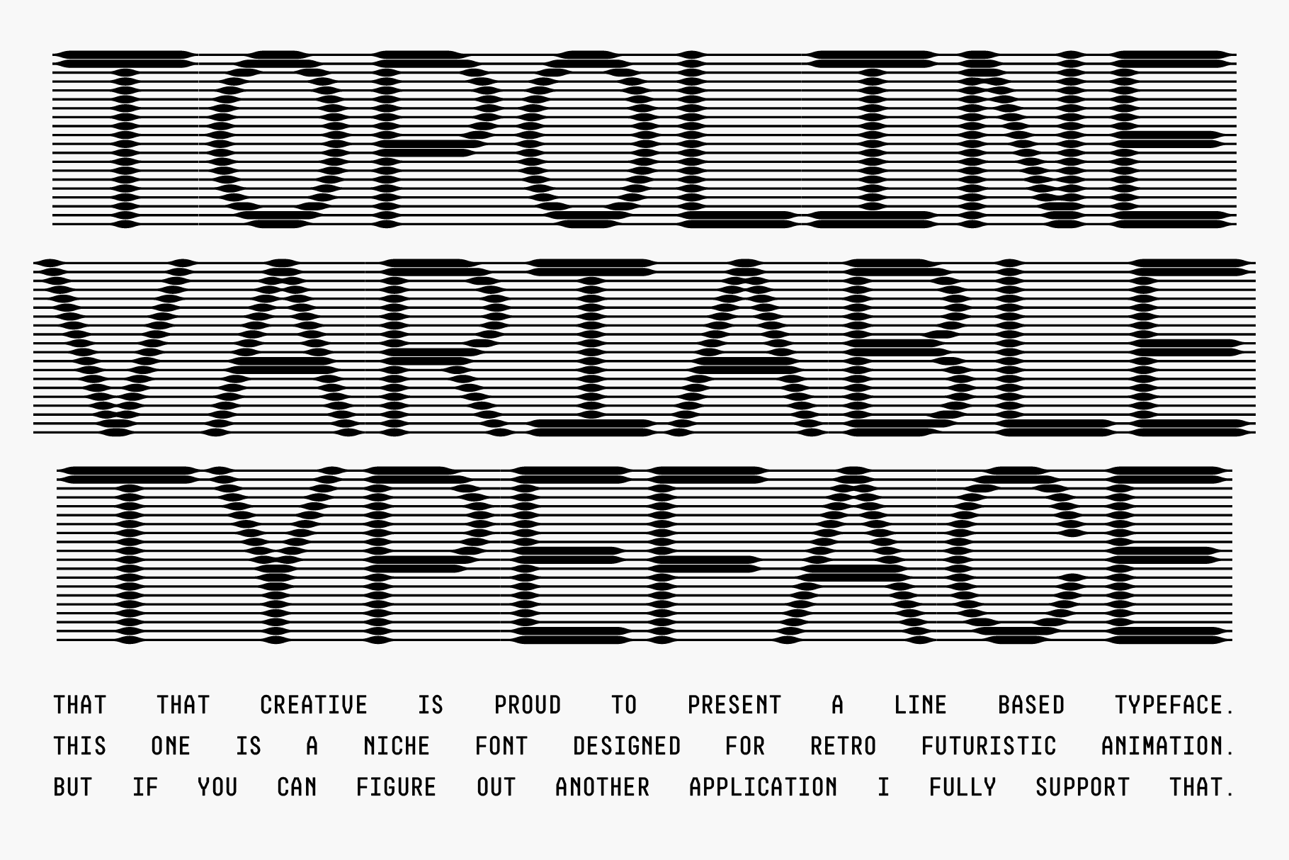 TopoLine - Variable Line Display Font