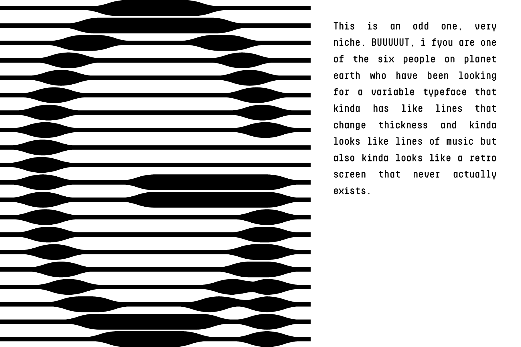 TopoLine - Variable Line Display Font