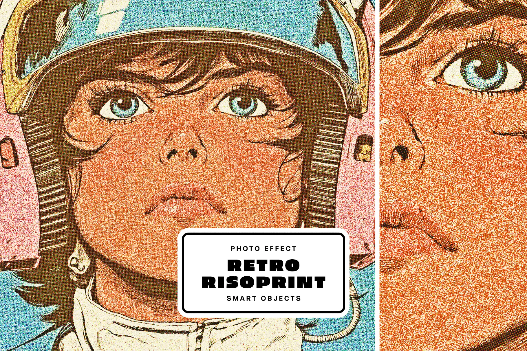 Retro Risoprint Photo Effect