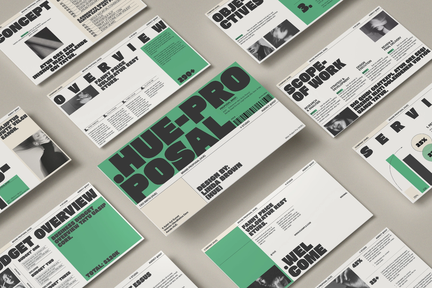 HUE - Brand Proposal Presentation Template