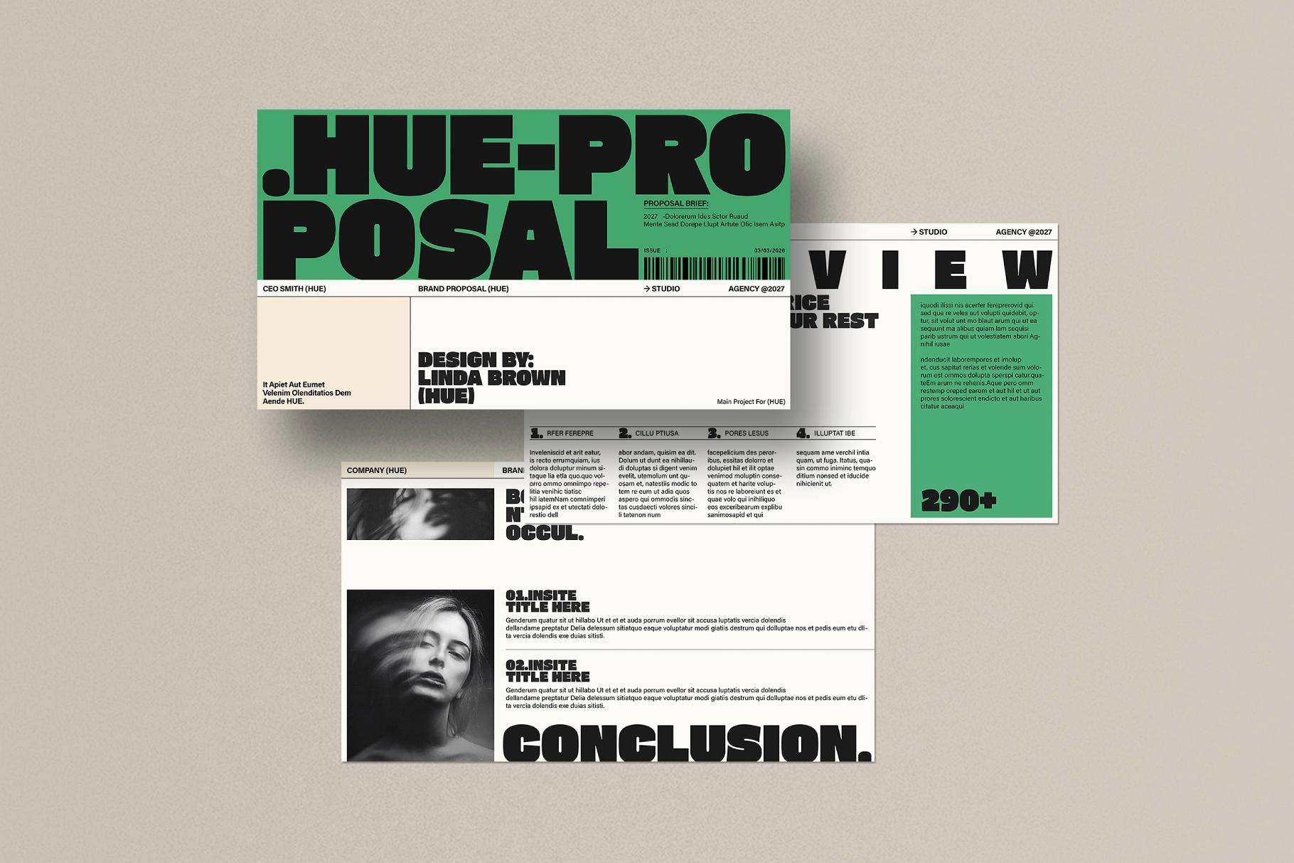 HUE - Brand Proposal Presentation Template