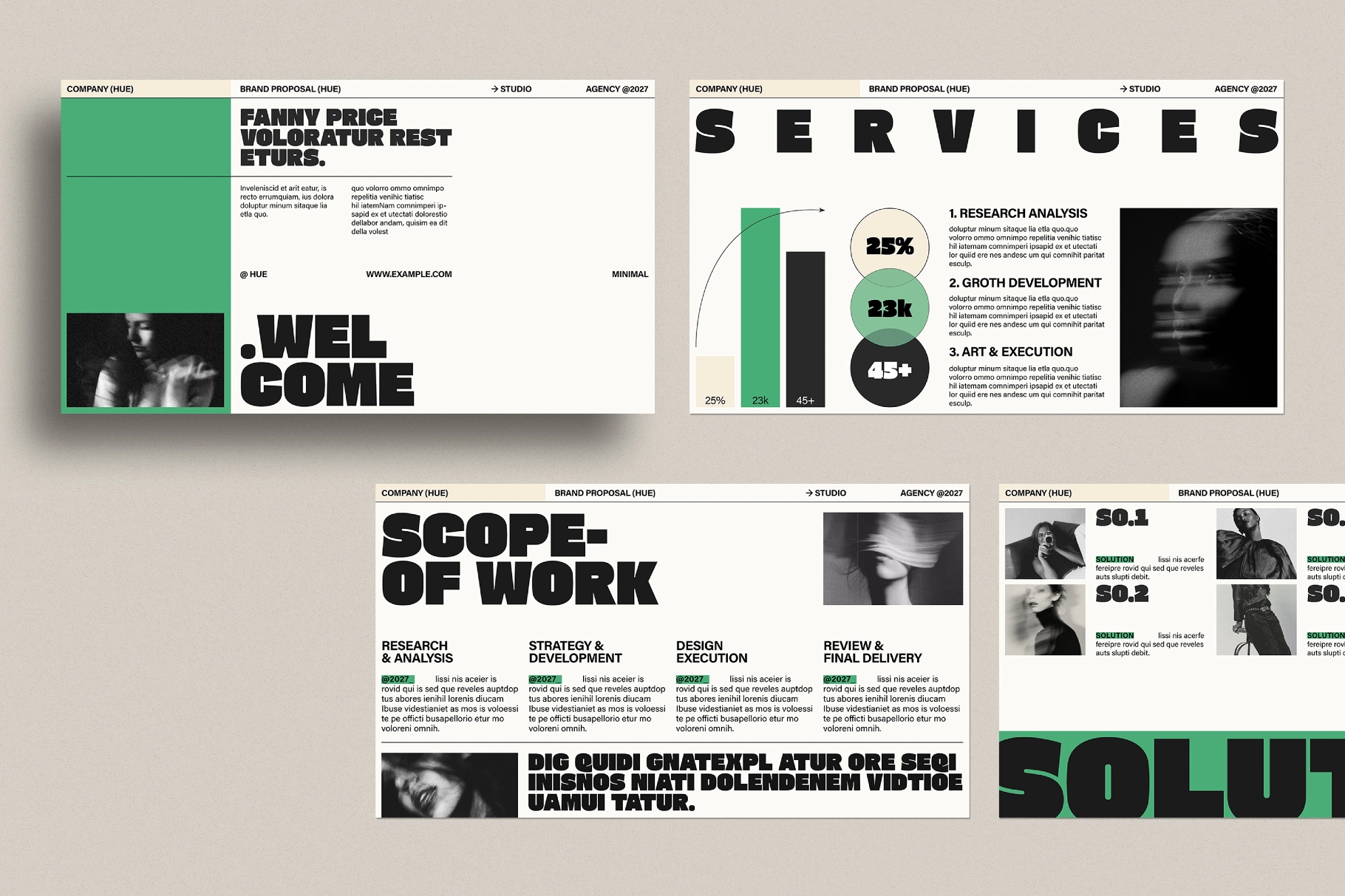 HUE - Brand Proposal Presentation Template