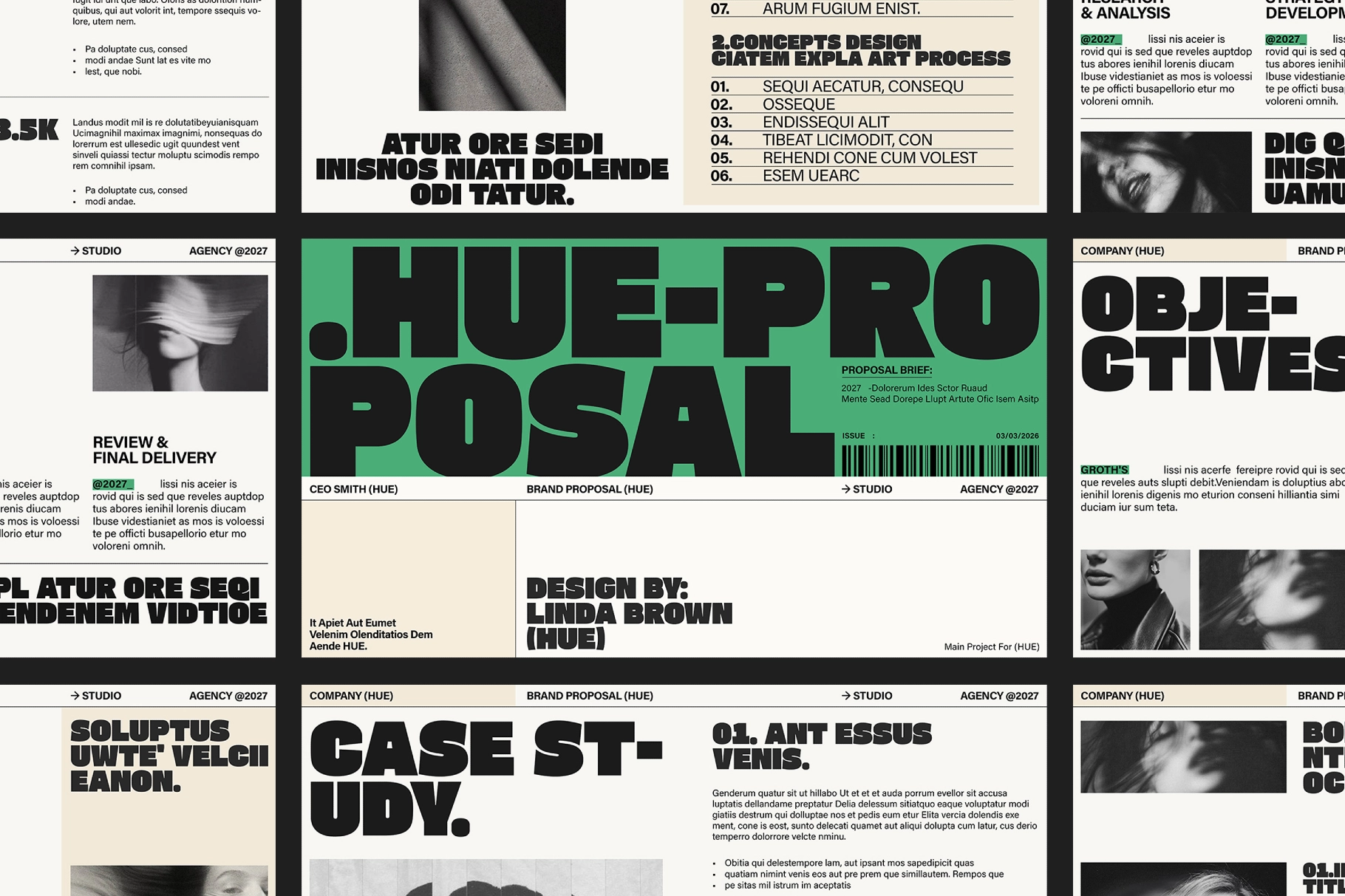 HUE - Brand Proposal Presentation Template