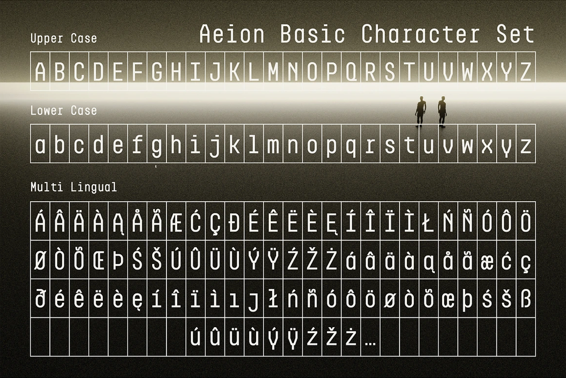 Aeion - Condensed Tech Mono Font Family