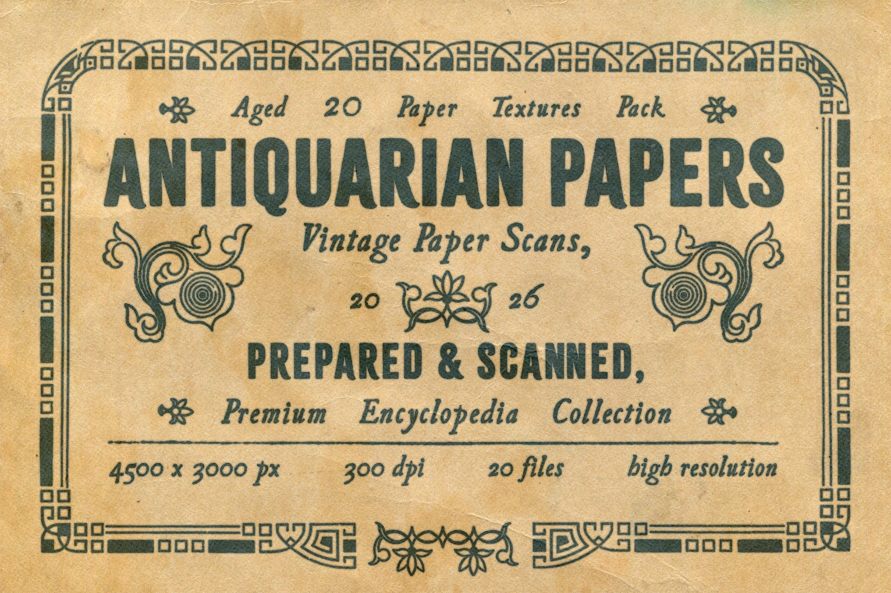 Antiquarian Papers. 20 Premium Textures