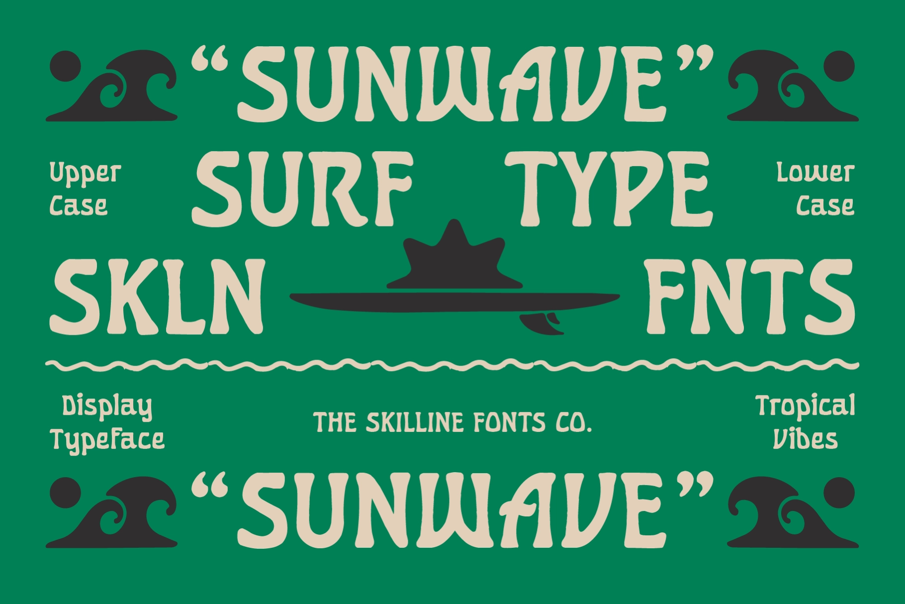 Sunwave - Vintage Surf Display Font