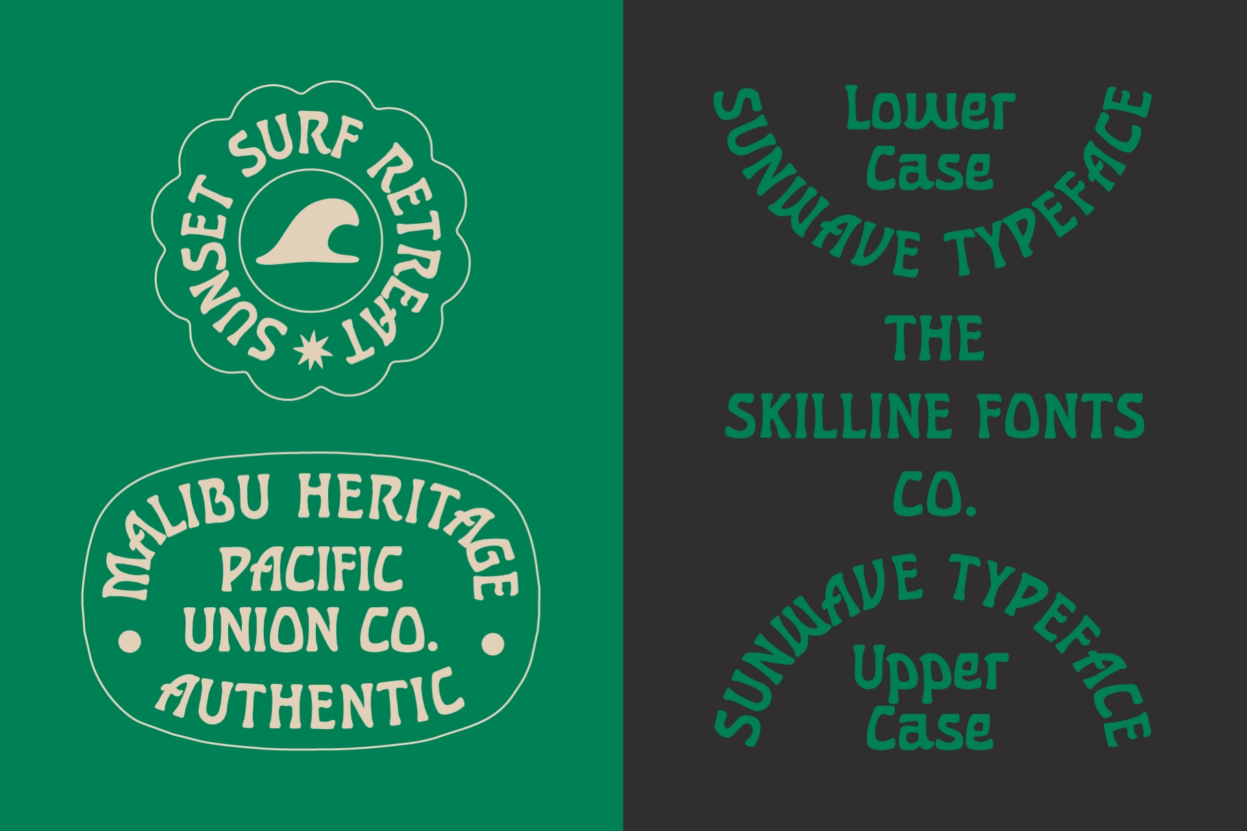 Sunwave - Vintage Surf Display Font