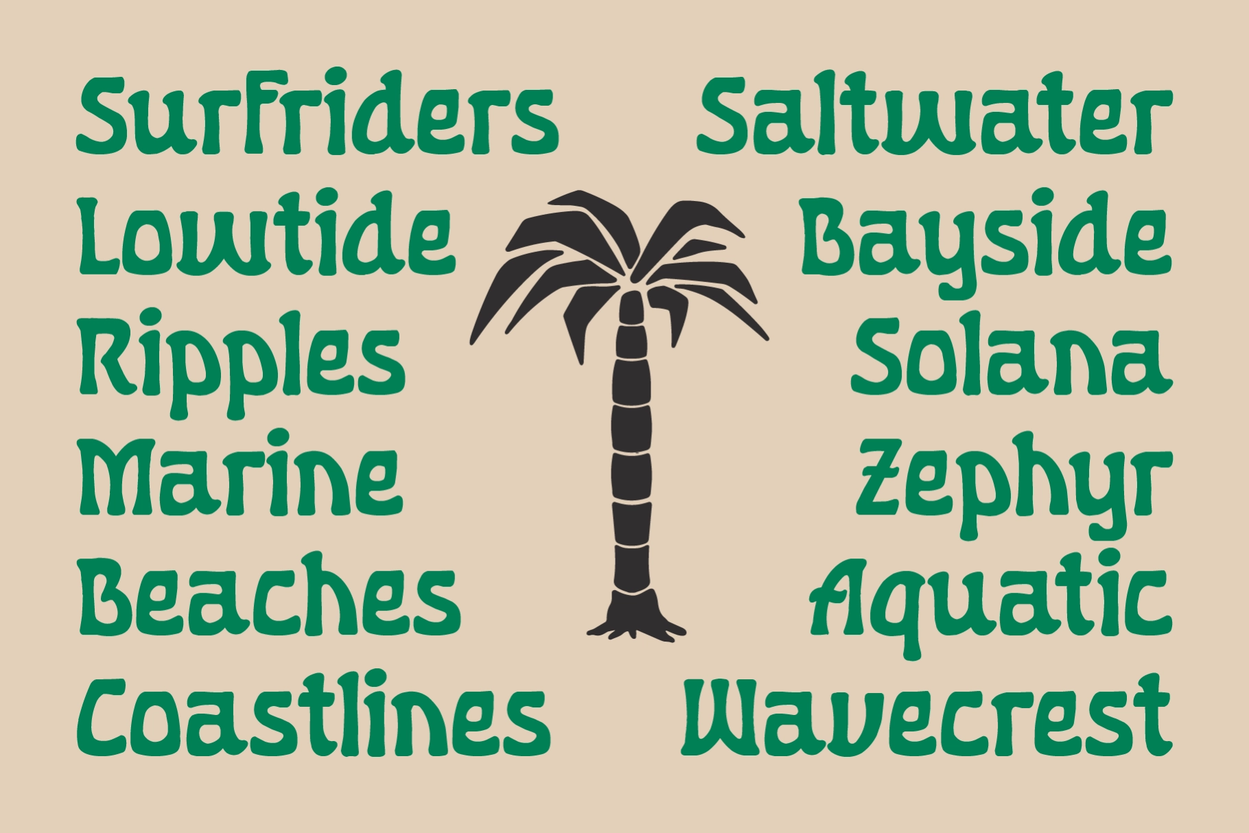 Sunwave - Vintage Surf Display Font
