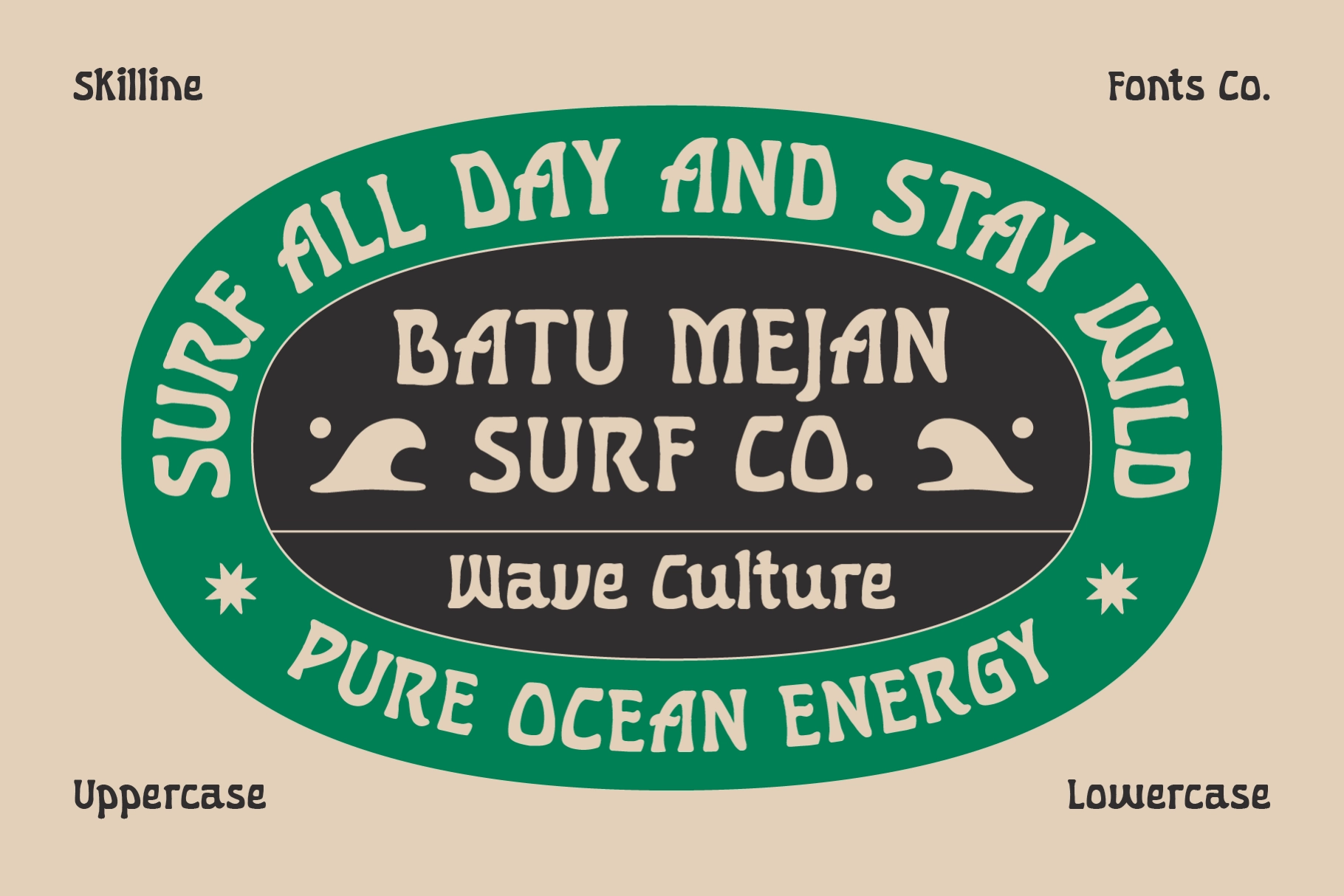 Sunwave - Vintage Surf Display Font