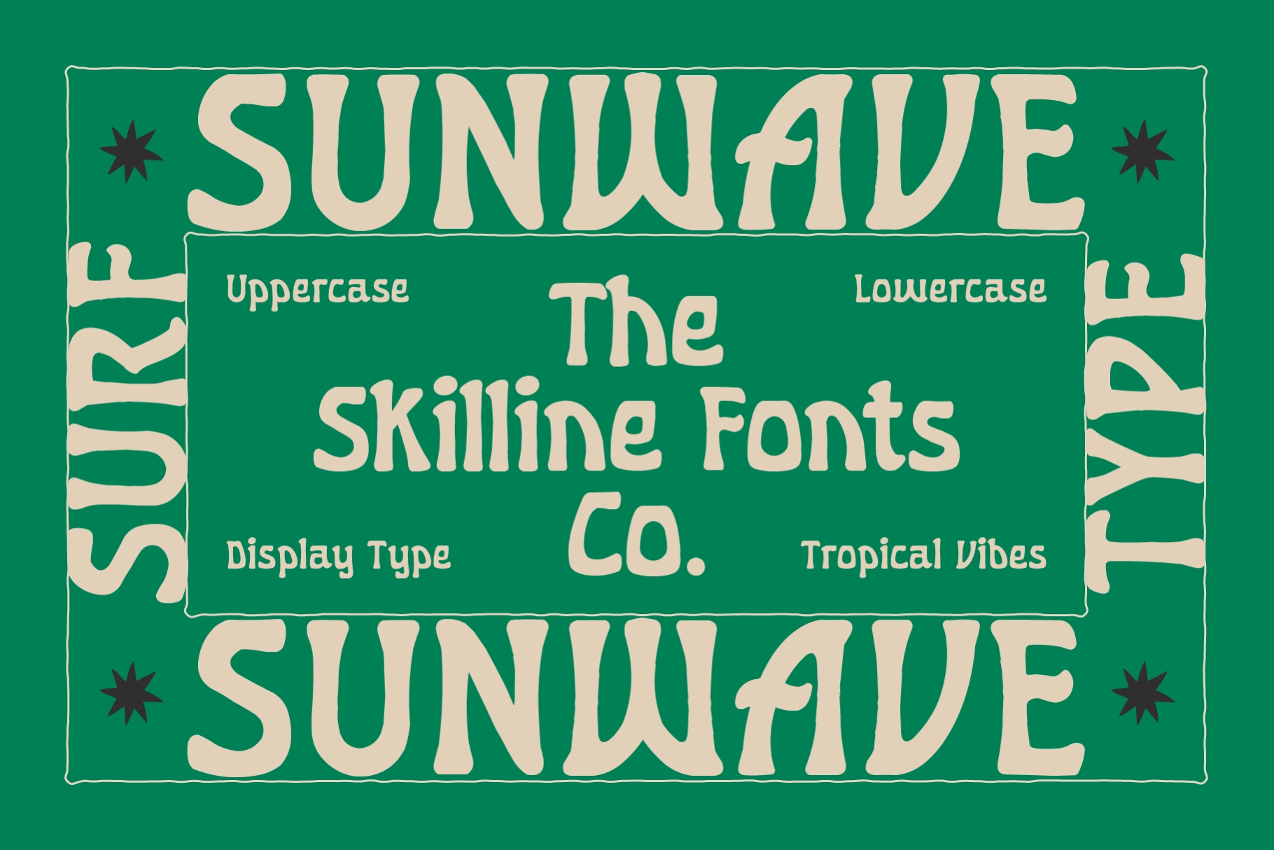 Sunwave - Vintage Surf Display Font