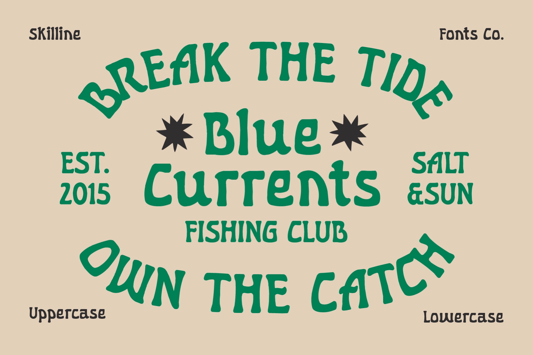 Sunwave - Vintage Surf Display Font