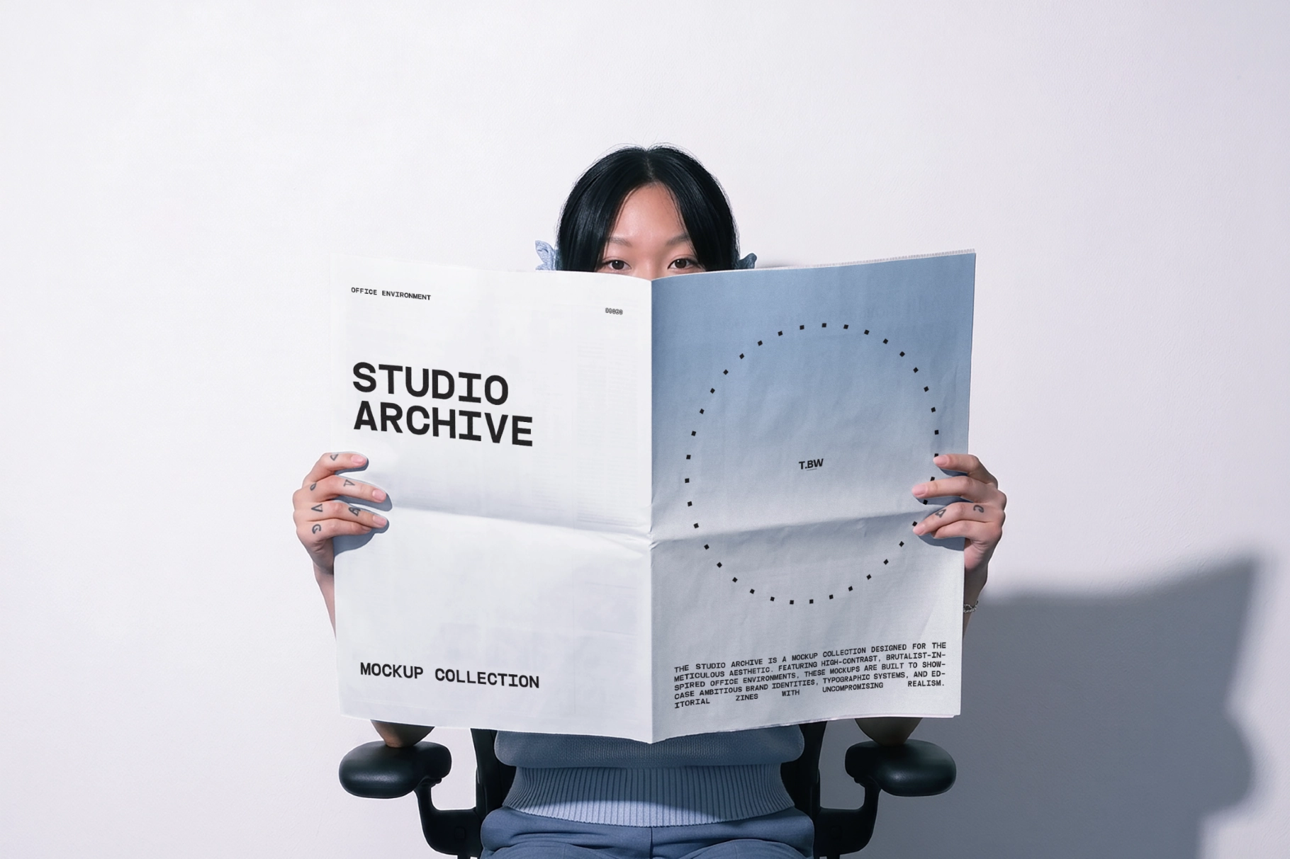 Girl Holding Paper Print Mockup