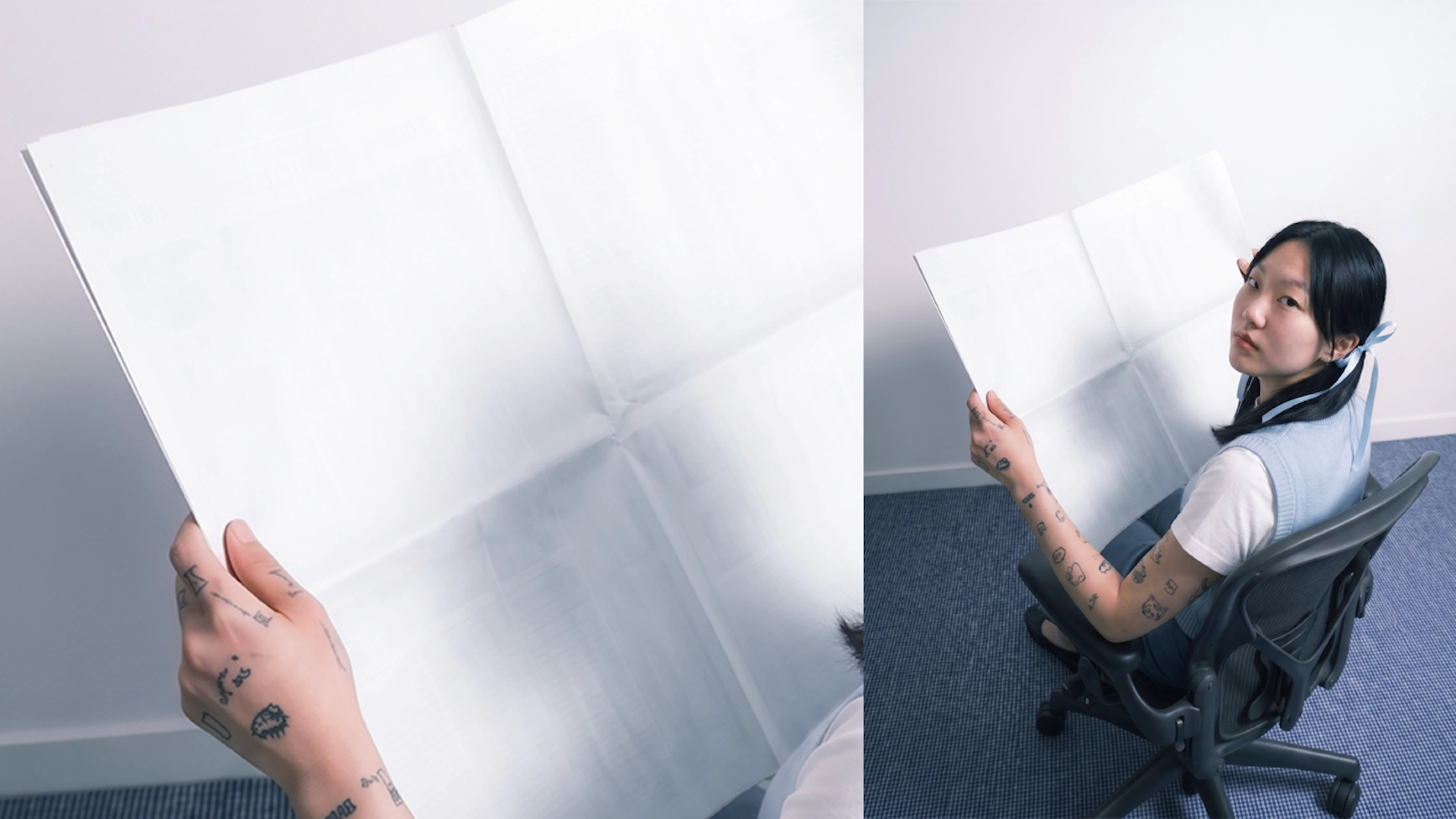 Over-the-Shoulder Paper Print Mockup