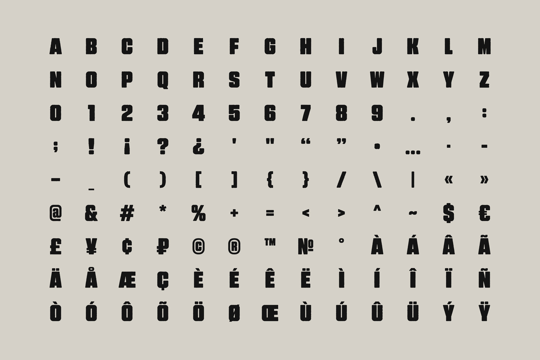 Mosher - Distressed Display Font