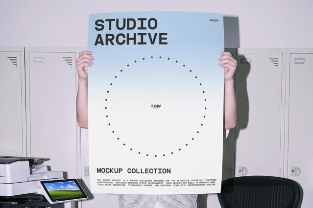 Held Poster Print Mockup