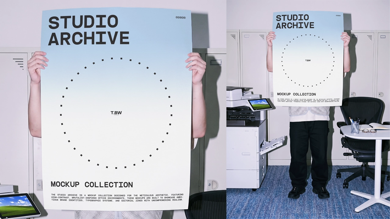Held Poster Print Mockup