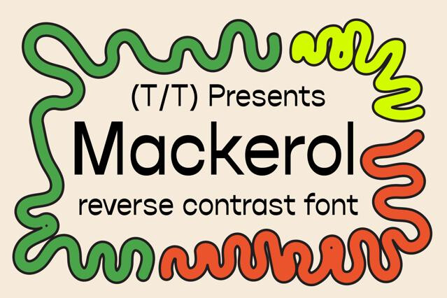 Mackerol - Bold Reverse Contrast Display Font