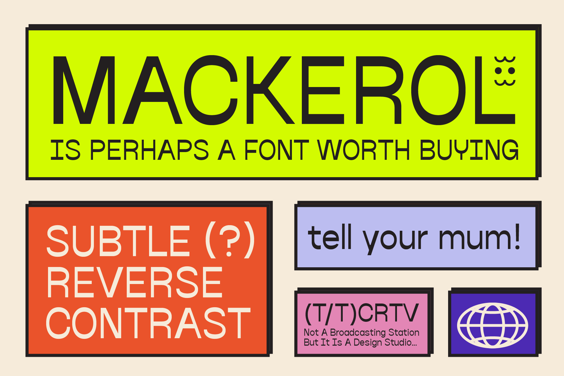 Mackerol - Bold Reverse Contrast Display Font