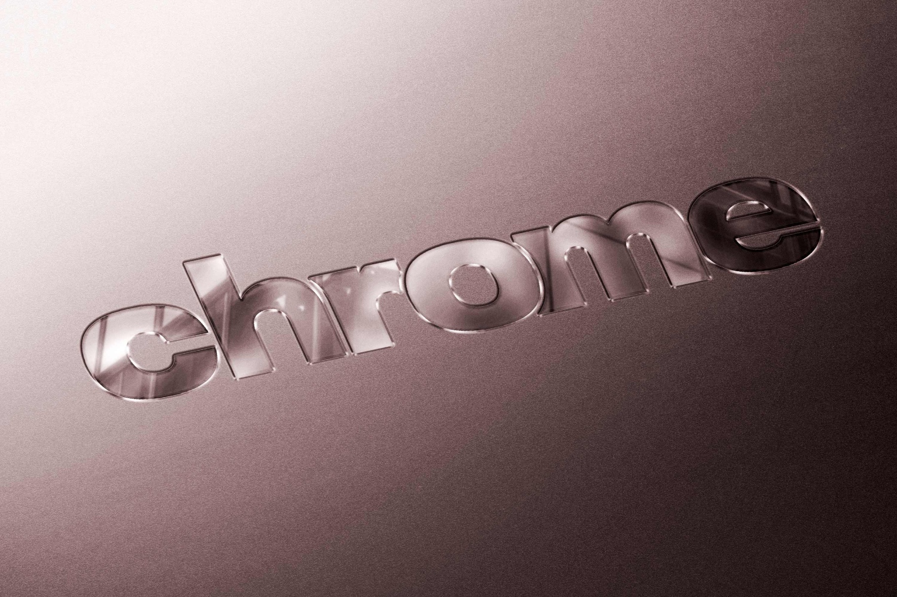 Debossed Glass Metal Mockup