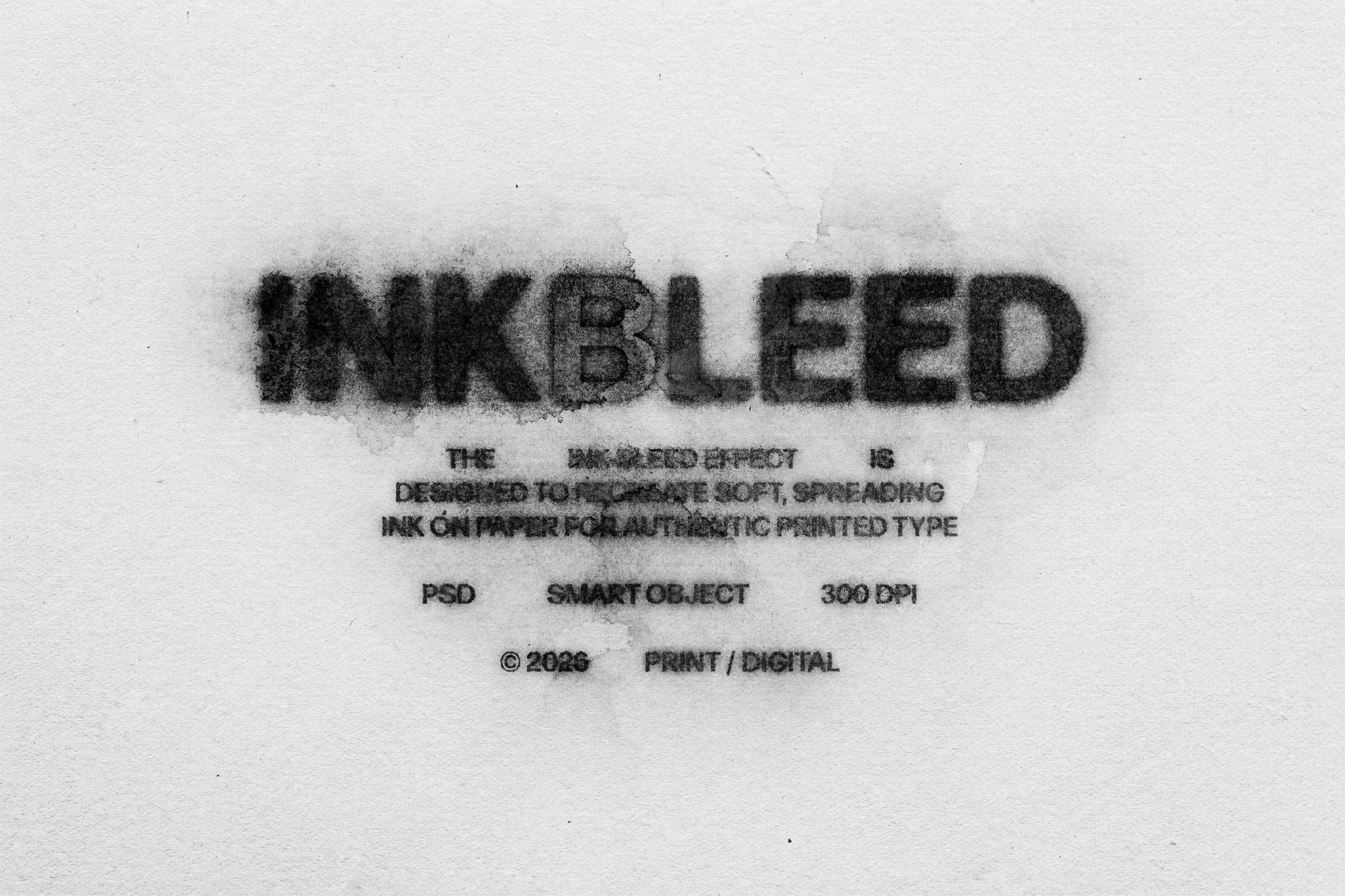 Ink Bleed Mockup