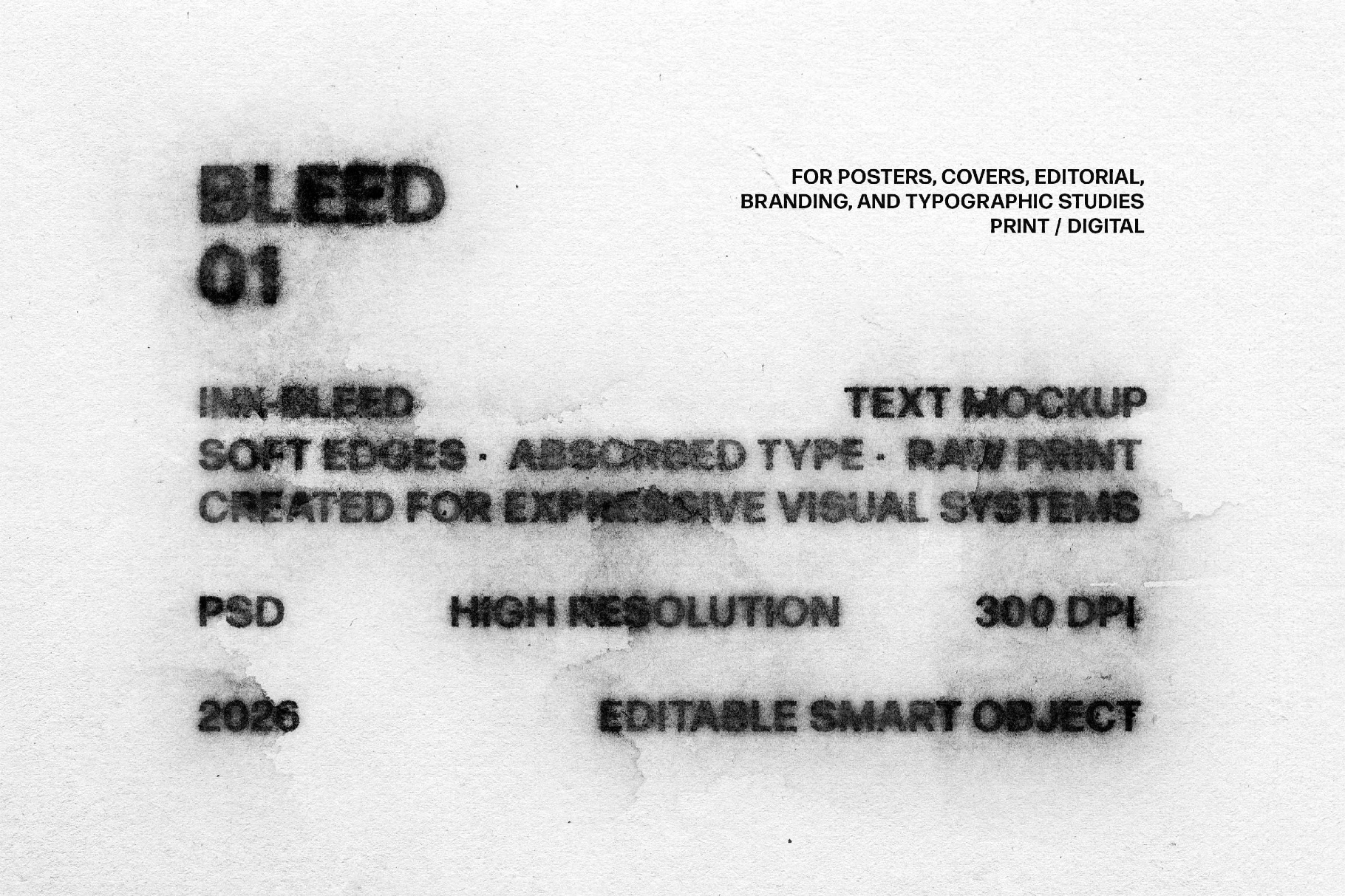 Ink Bleed Mockup