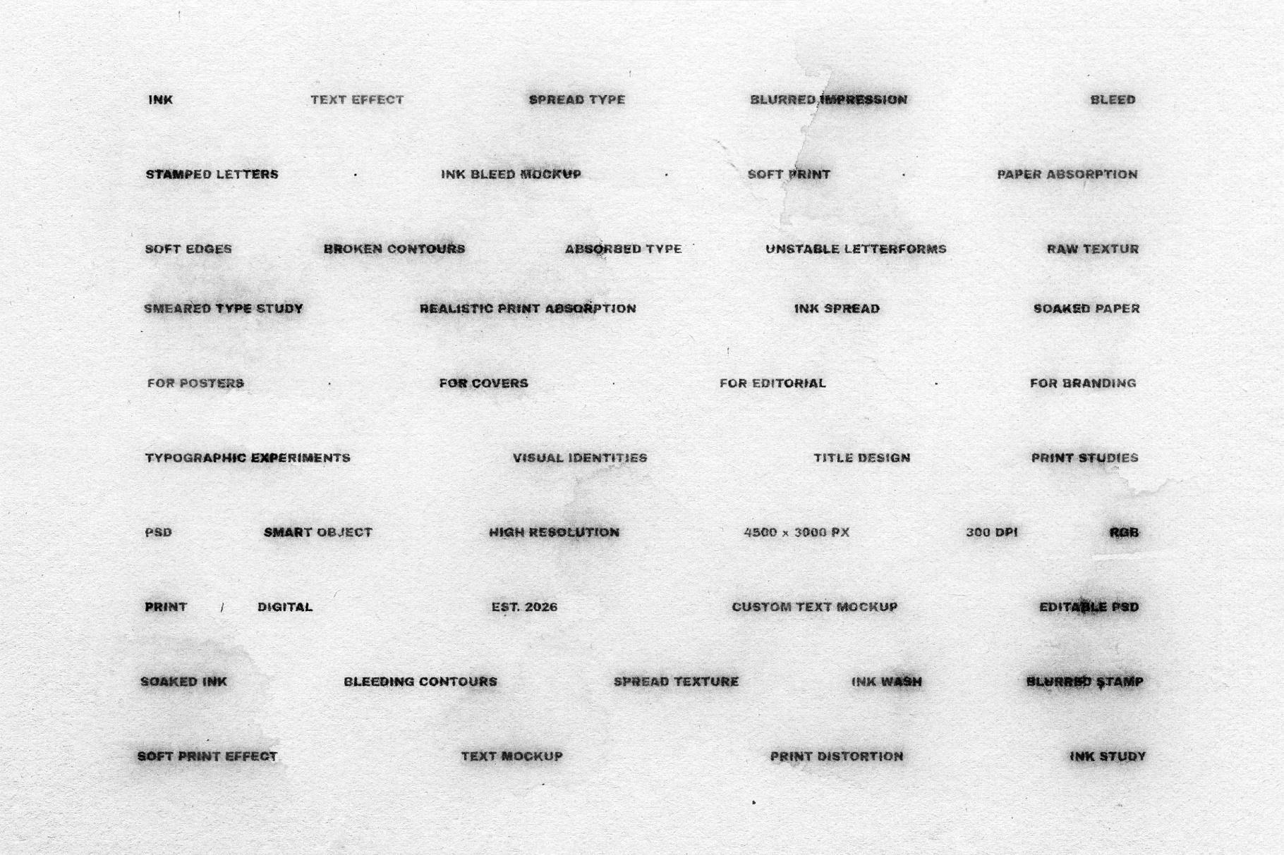 Ink Bleed Mockup