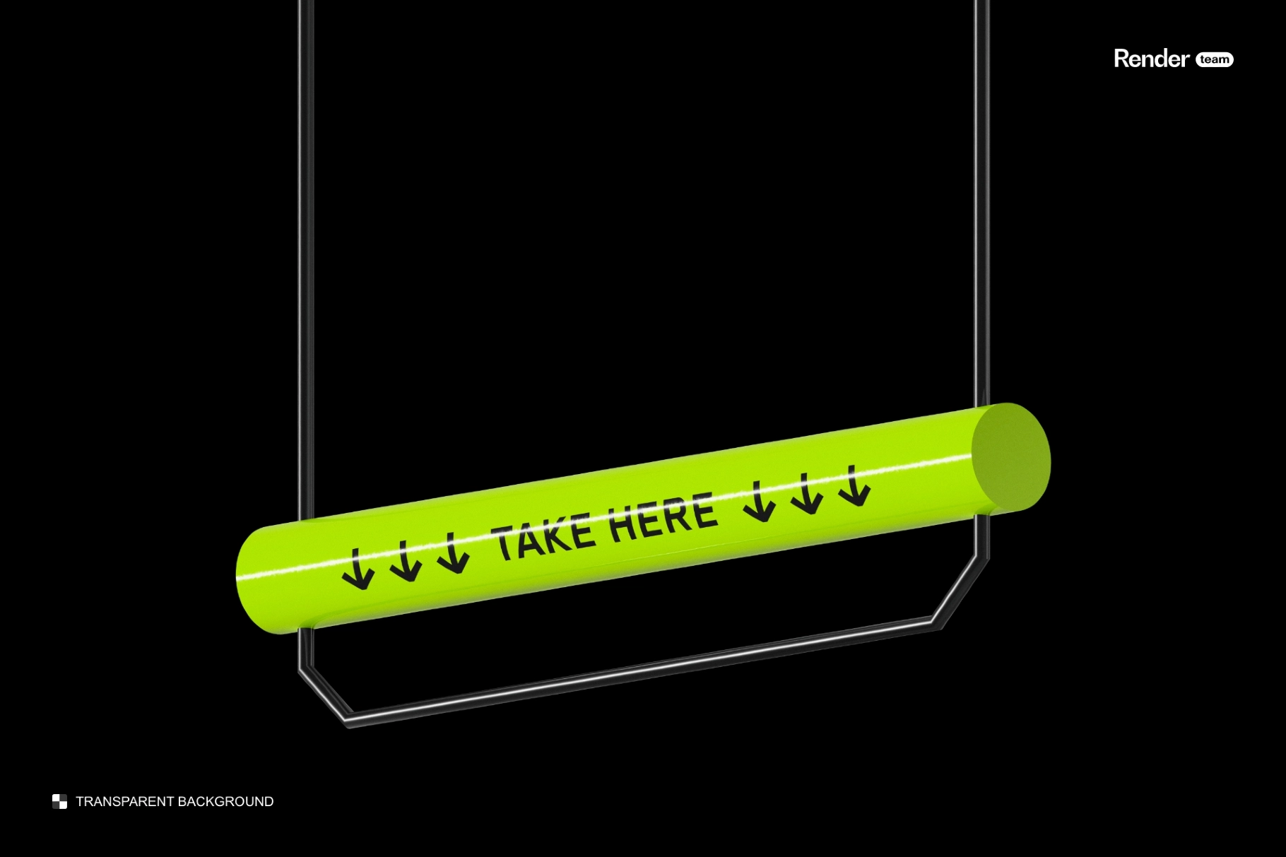 Hanging Tube Sign Mockup