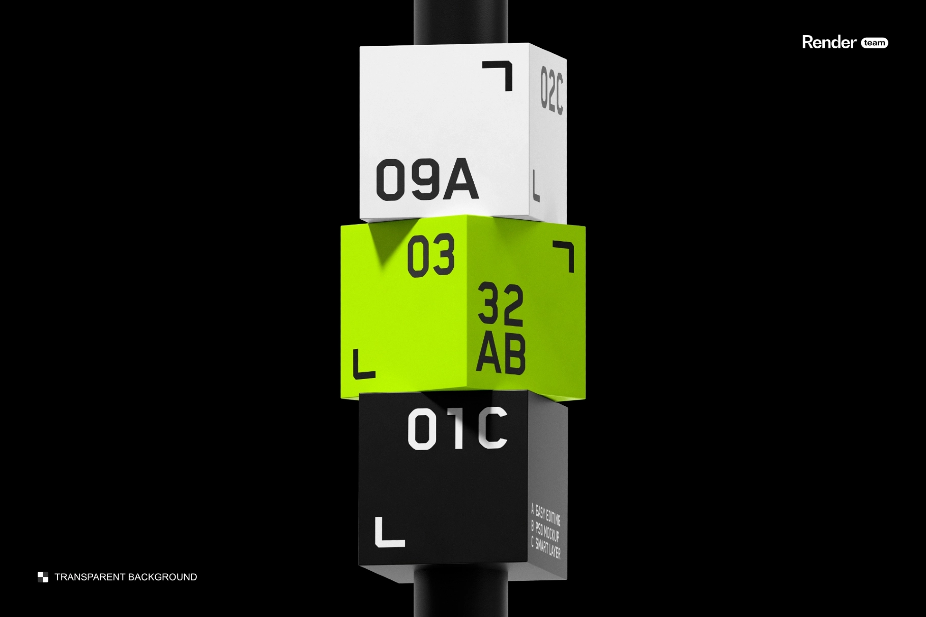 Pole Mounted Signage Mockup