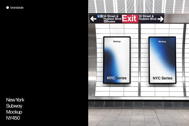 Subway Station Poster Mockup